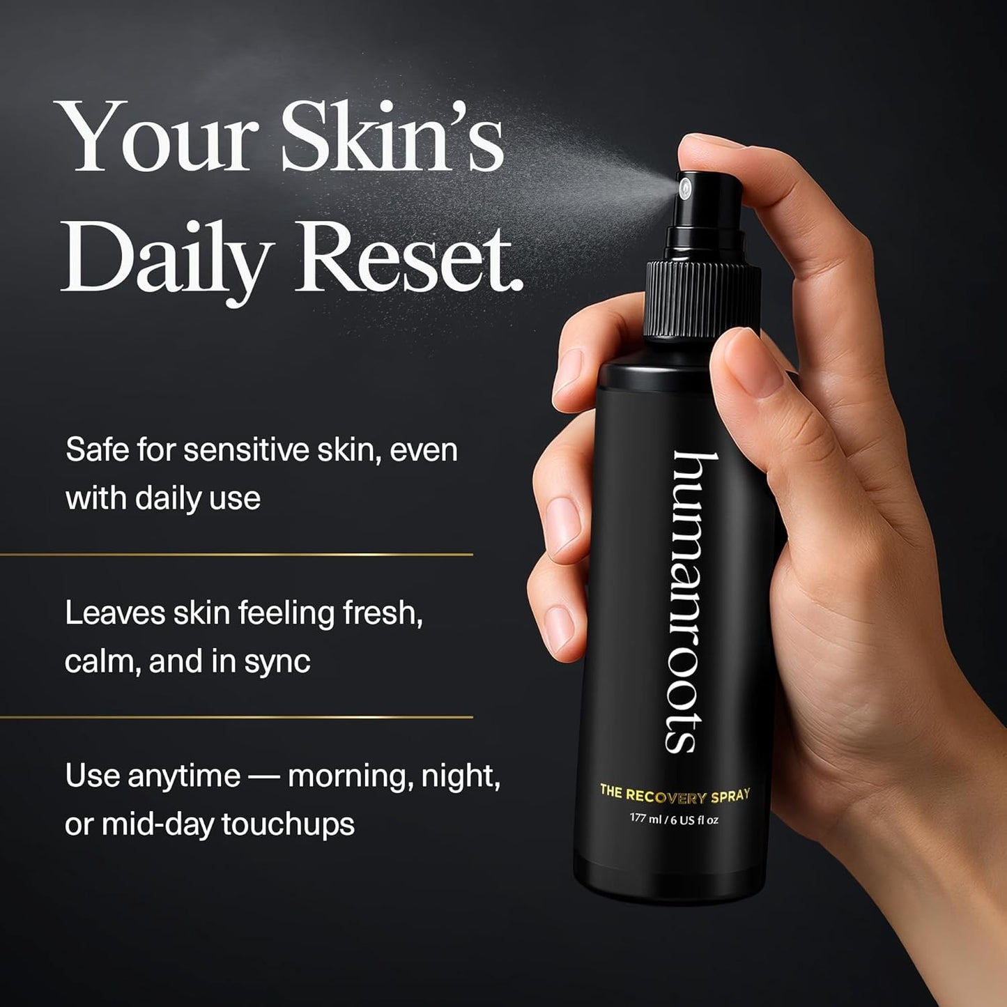 Hypochlorous Acid Spray for Face – Face Mist Toner with Electrolyzed Water (6oz), Lightweight Hydrating Recovery Spray for All Skin Types – Non-Comedogenic Formula, No Added Fragrances