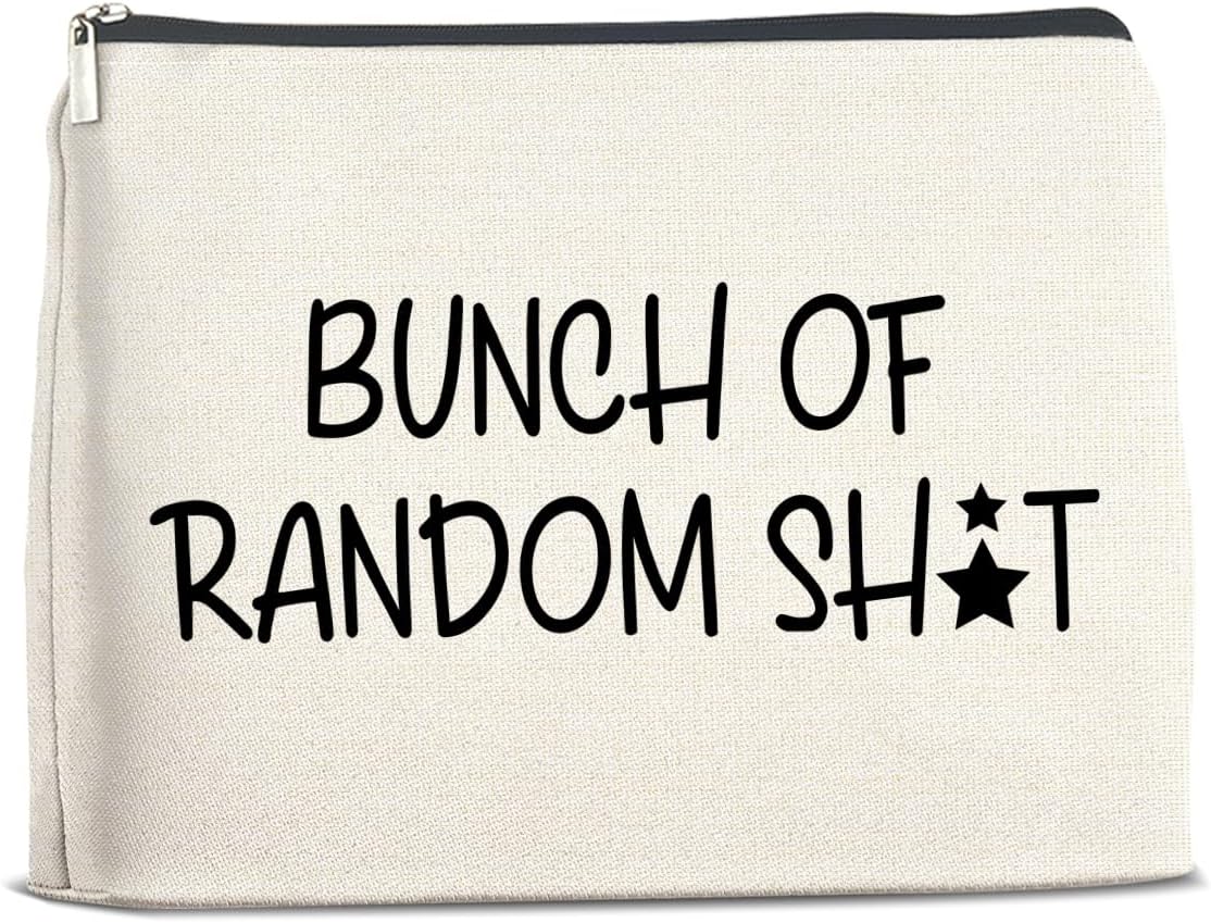 Humorous Bunch of Random Makeup Bag Gifts for Women Humor Cosmetic Bag Zipper Pouch Travel