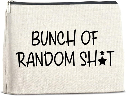 Humorous Bunch of Random Makeup Bag Gifts for Women Humor Cosmetic Bag Zipper Pouch Travel