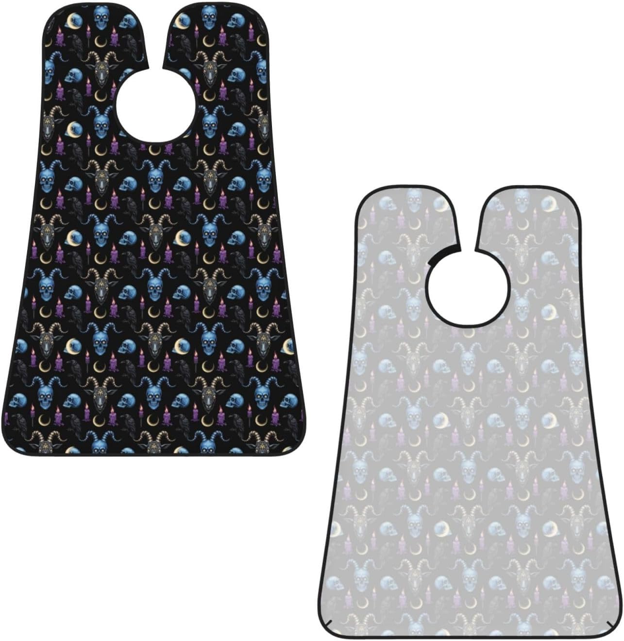 Men's Beard Maintenance Apron, Waterproof & Easy Clean, Goth Raven Skull Goat