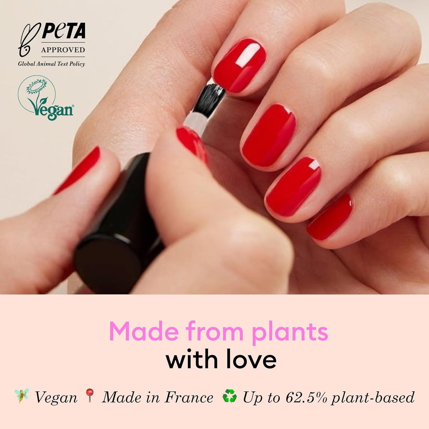 Manucurist - Green Flash Top Coat - Vegan LED Gel Nail Polish Top Coat - 12-Free - Plant-Based Ingredients - Made in France - 0.5 fl oz