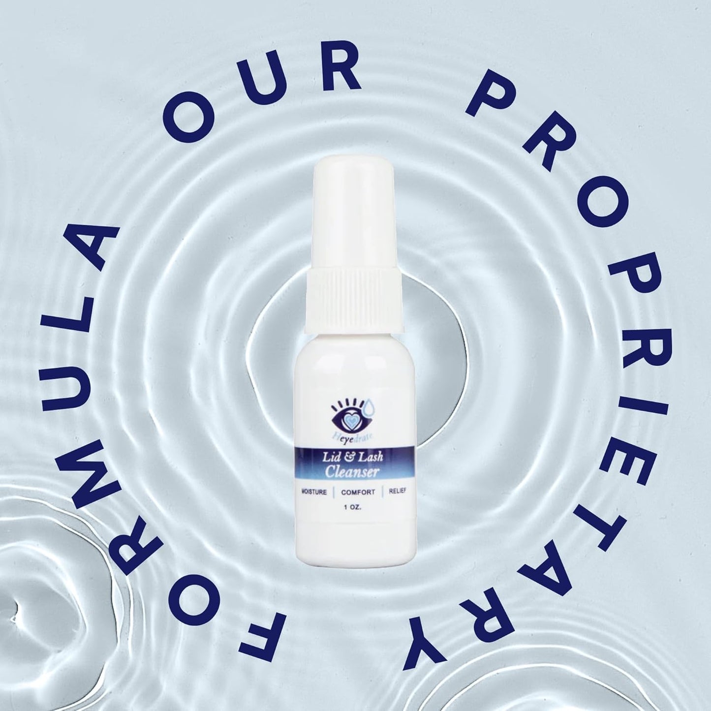 Lid and Lash Cleanser – 1oz Bottle – Pure Hypochlorous Acid Spray for Soothing Dry Eye Irritation – Daily Eyelid & Lash Cleanser