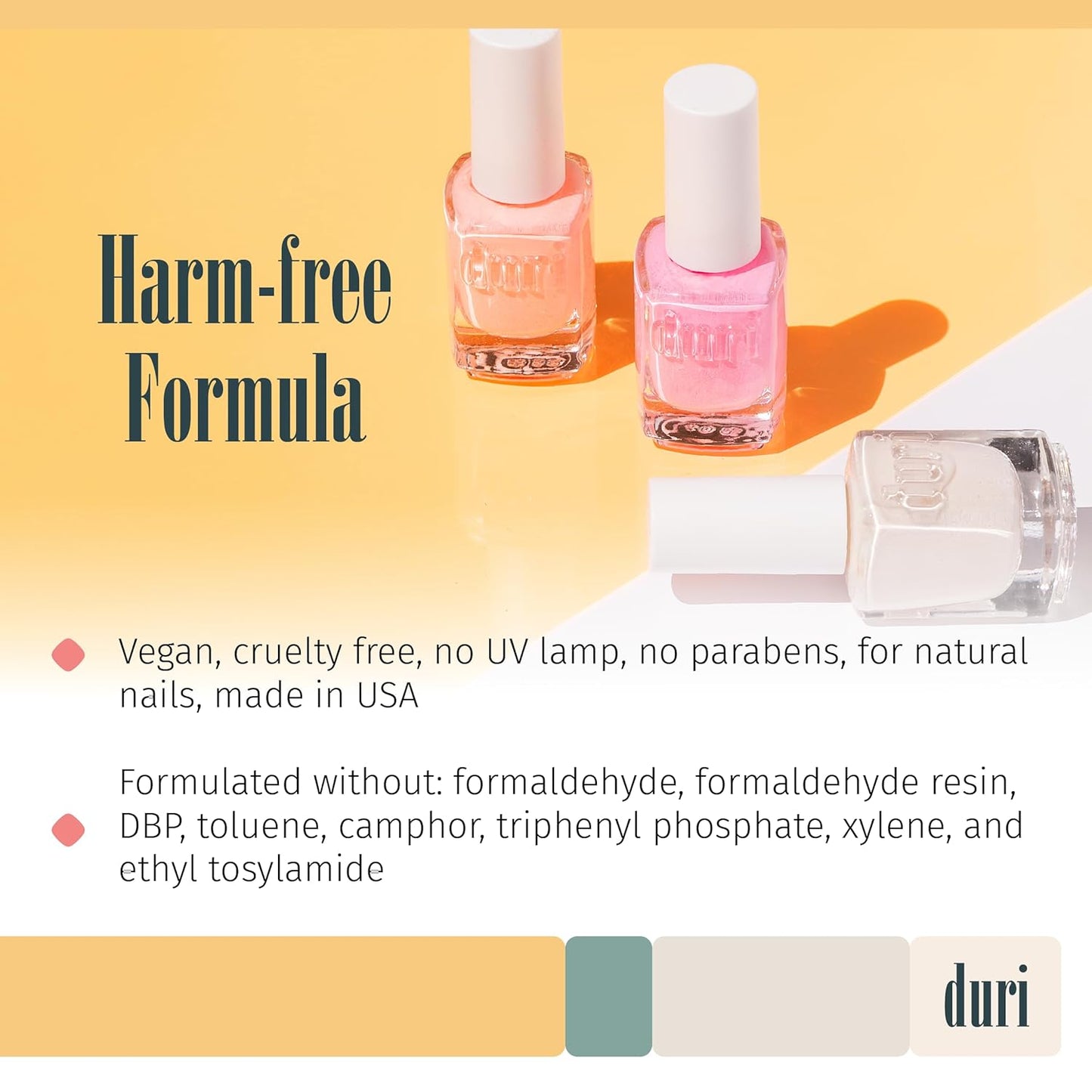 duri 154N Bewitched - Neon Orange Nail Polish, Matte Finish, Quick Drying, 0.45 Fl Oz