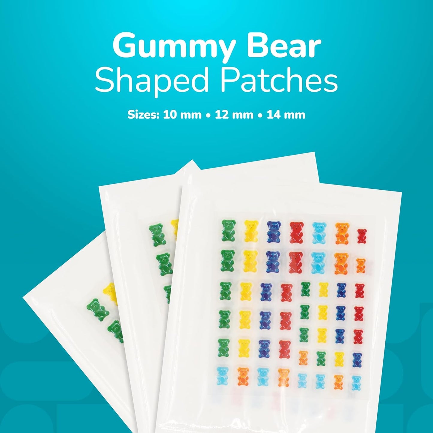 BioSwiss Pimple Patches, Gummy Bears Patch for Zits and Blemishes, Hydrocolloid Spot Stickers for Face and Skin, 100 Count