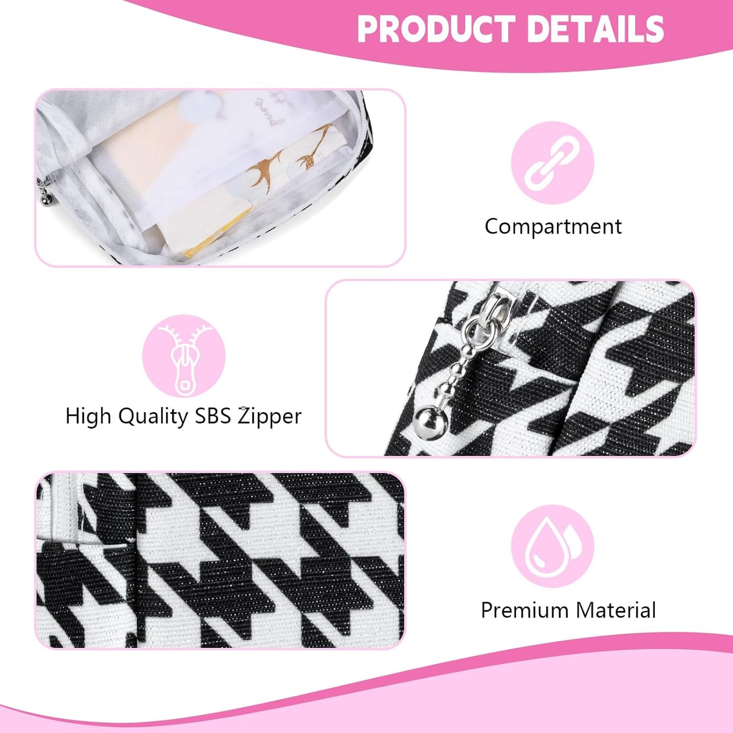Period Bag for Teen Girls, Canvas Sanitary Napkin Storage Bag with Zipper, Portable Menstrual Pad Bag Tampon Holder for Purse