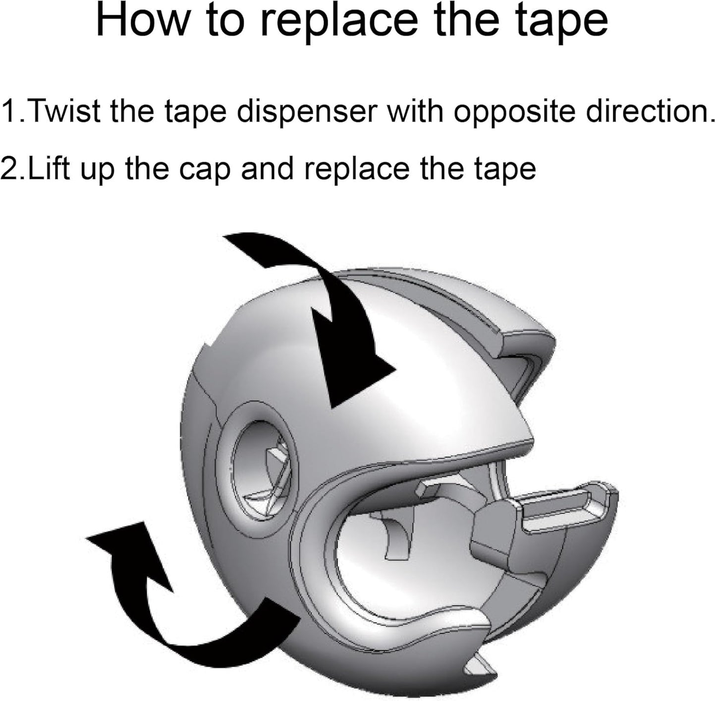 Amazing Abby - Tania - Acrylic Tape Dispenser, Plastic Label Roll Holder, Clear Sticker Organizer, Perfect Office Desktop Storage Solution for Tapes, Labels, Stickers, and More