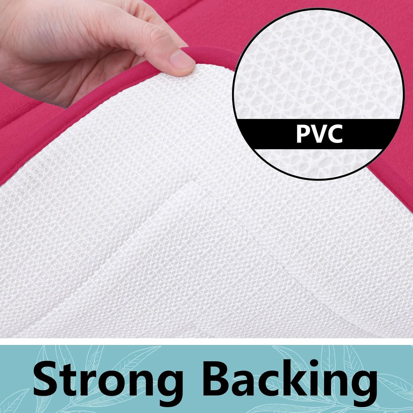 Arotive Memory Foam Bathroom Rug Mat 30x20, Ultra Soft and Absorbent Bath Mat, Machine Wash Dry, Comfortable Bath Rug Carpet for Bathroom Floor, Tub and Shower, Deep Pink