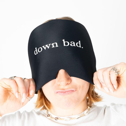 Huggs Migraine Relief Cap - Down Bad - Cooling Gel Head Wrap, Cold Compress Cap for Headache, Stress, & Tension