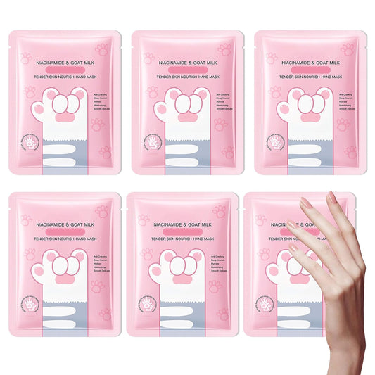 Hands Mask Moisturizing Gloves, 6PCS Hydrating Hand Peel Masks Exfoliating Gloves for Dry, Cracked, Rough, Aging Hands, Lightweight Soft Hands Mask Moisturizer Gift Set for Women Men (B)