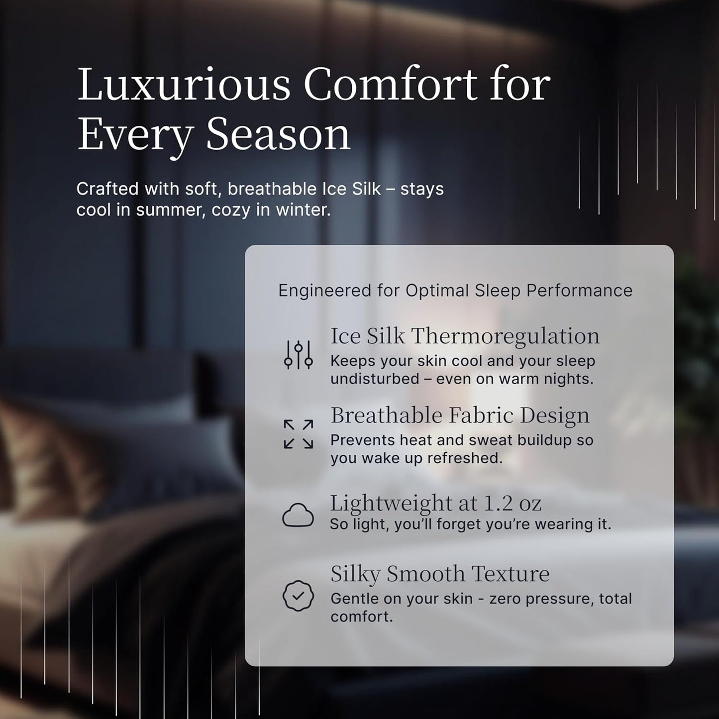 Nox Sleep 3D Sleep Mask for Men, 100% Light Blocking Eye Mask for Sleep, Ice Silk Adjustable Sleeping Mask for Side Sleepers, Soft Breathable Blindfold, Perfect Sleep Mask for Travel & Women (Black)