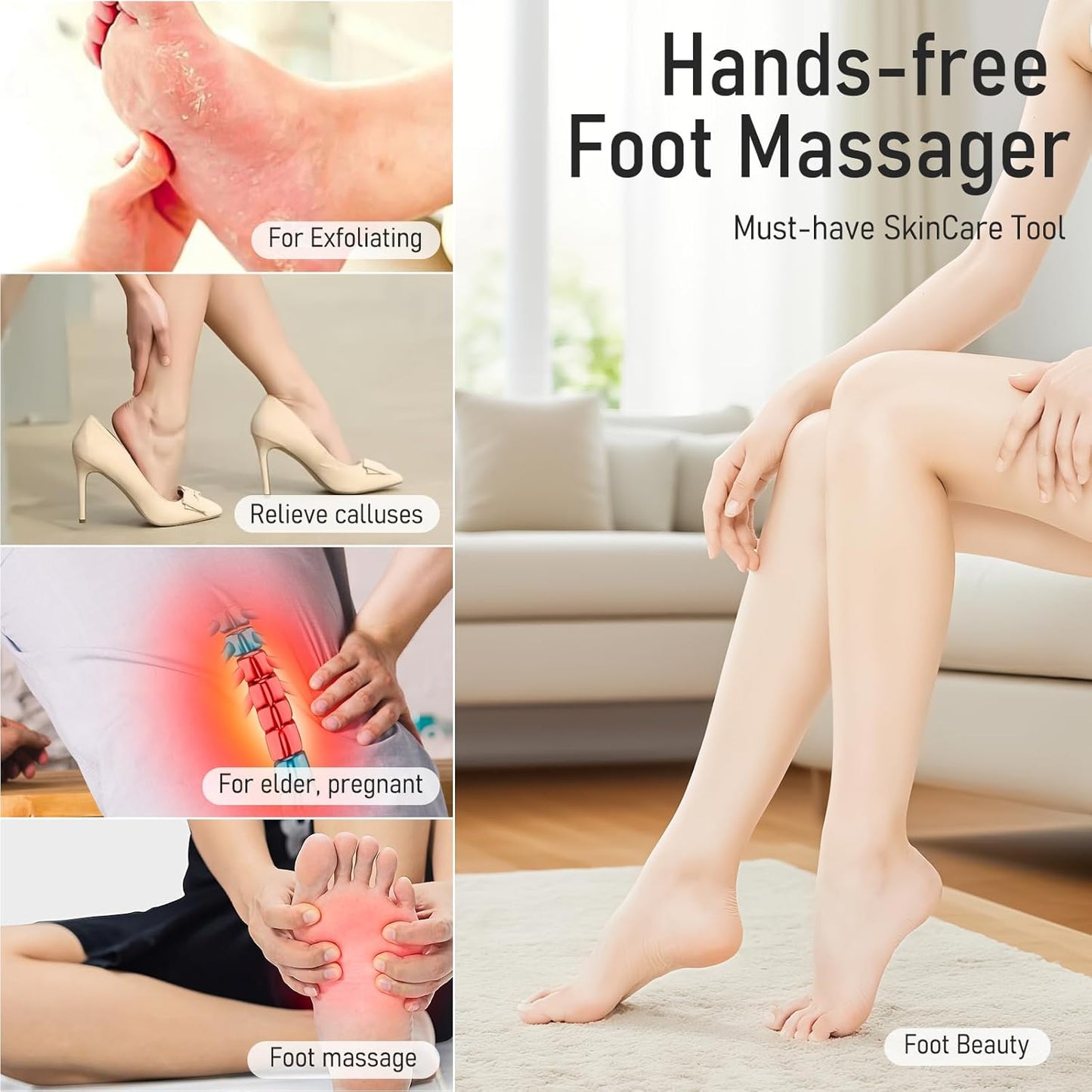 XL Shower Foot Scrubber Mat, Silicone Feet Massage Cleaner Dead Skin Toes Clean Pad without Bending Non-slip Suction Cups -Improve Circulation for Feet Beauty Exfoliate Smooth Achy 17.2*13" Sage Green