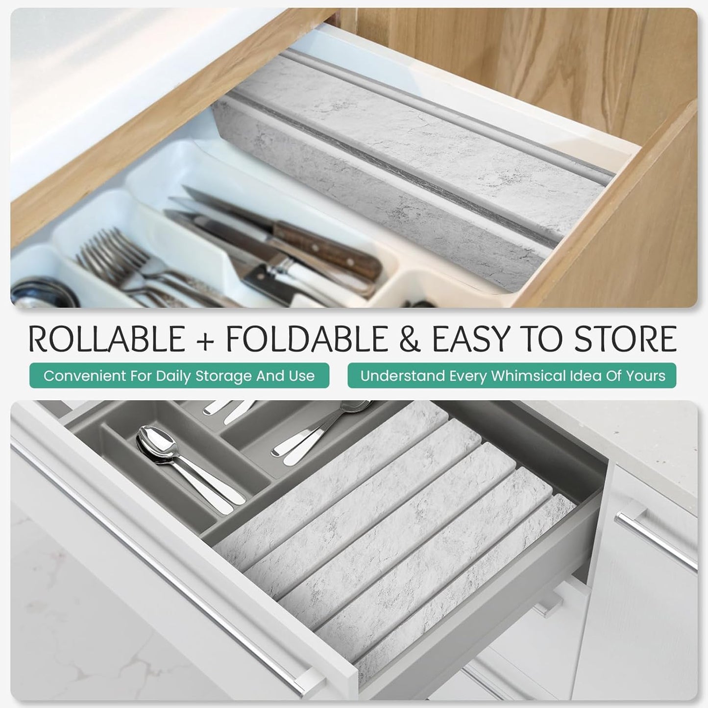 Stone Dish Drying Mat Collapsible Diatomaceous Earth Absorbent Mat Quick Dish Drying Pad Dish Rack Pad Match Any Counterto Multiple Usage for Kitchen,Bathroom (Light-Gray Frosted Pattern, 24"L x 16"W)