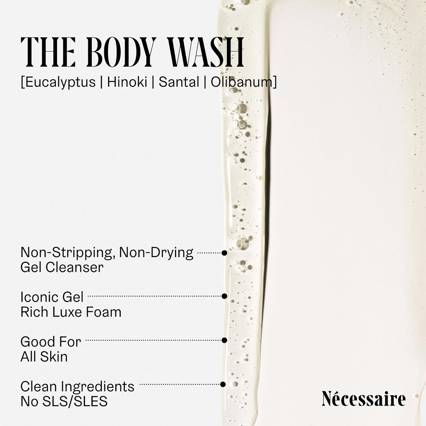 Nécessaire The Body Wash - Collection Set. Self Care Gifts for Women + Men, 4x Travel Size Skin Care Set, Natural Body Wash for Women + Men. With Vitamins + Niacinamide. Gel Cleanse, 3.4 fl oz.