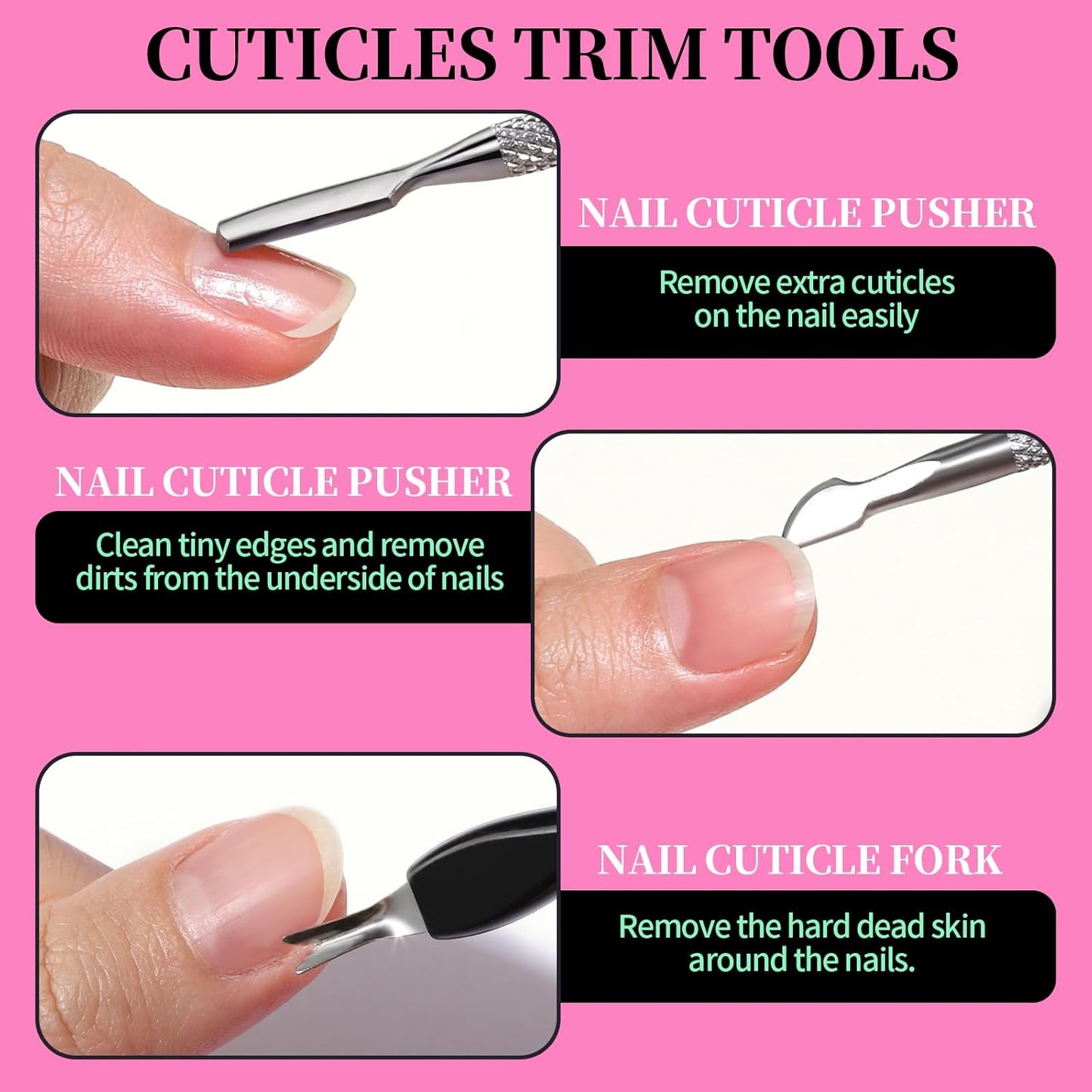 FANDAMEI Nail Buffer Block, 10 PCS Nail Buffer with Different Grit, Buffing Block, Cuticle Trimmer, Nail Tools, Manicure Tools, Nail Care Kit