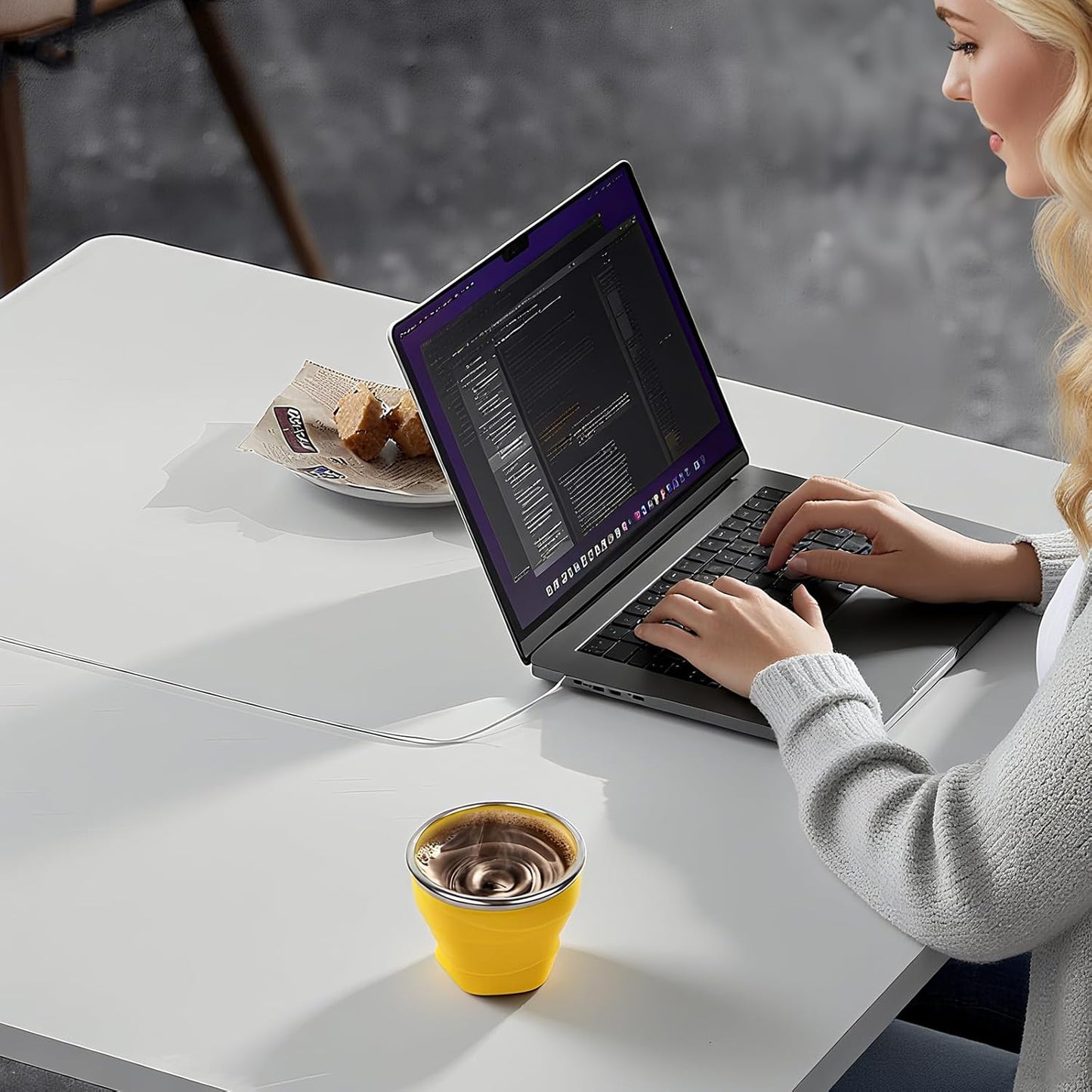 Silicone Collapsible TravelCup - Silicone Folding Camping Cup with Lids -Collapsible Water Cup- Foldable Drinking Cup - for Travel, Camping, Hiking,Outdoor Sports,[6oz]