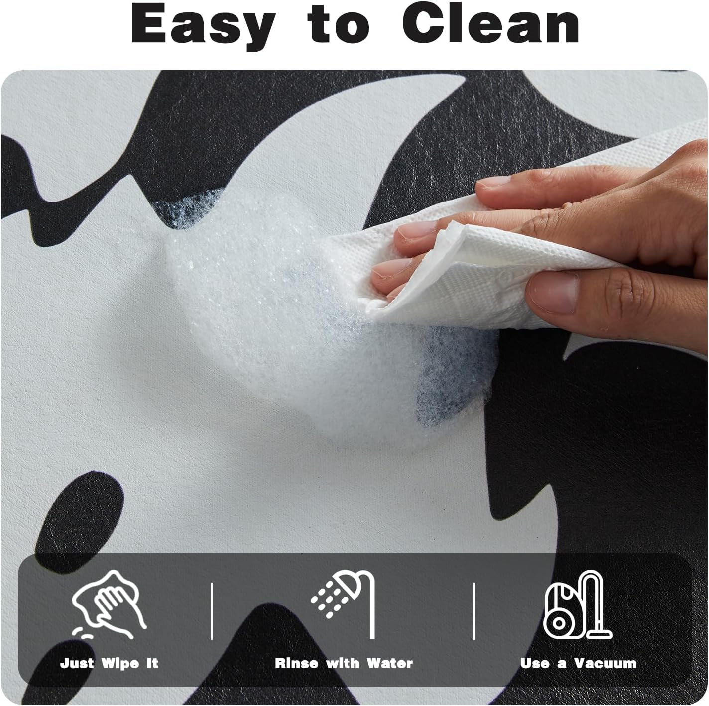 Halloween Bath Mat, Thin Halloween Bathroom Rug Non Slip Quick Dry Ghost Bath Mat Fits Under Door Thin Floor Mat Halloween Decor, 17''x30'', Ghosts Black