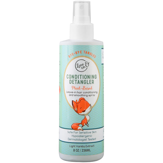 LANE & CO. Conditioning Detangler Spray for Kids & Babies - Leave In Conditioner Spray for Smoothing, Detangling - Vegan, Plant-Based, Child-Safe Formula - Natural Baby Hair Products - 8-oz. Bottle