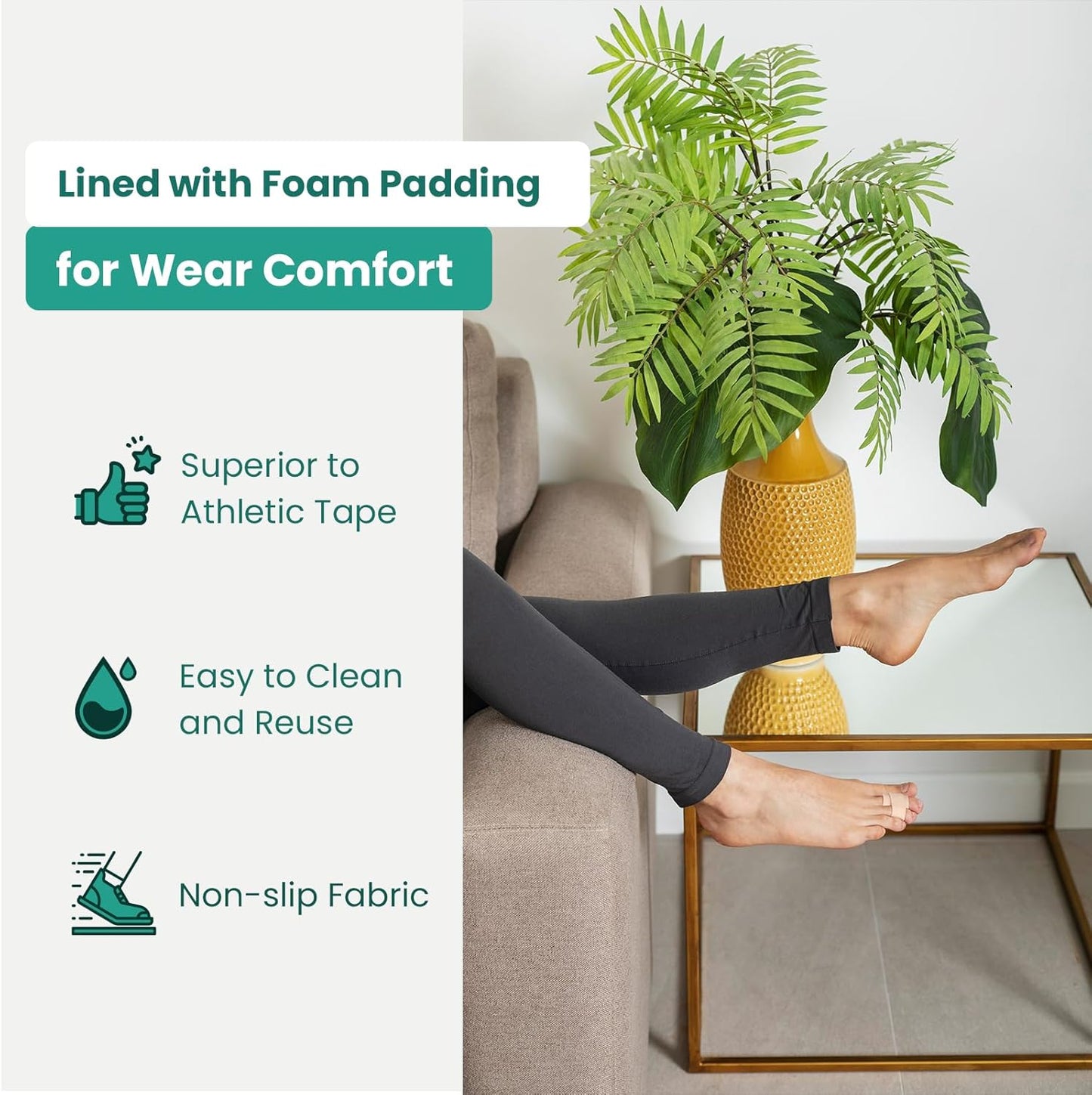 Welnove Hammer Toe Straightener - 8 Pack Broken Toe Wraps - Hammer Toe Corrector for Women - Toe Splints for Crooked Toes, Curled Toes, Bent Toes - (Multi-Size, Beige)