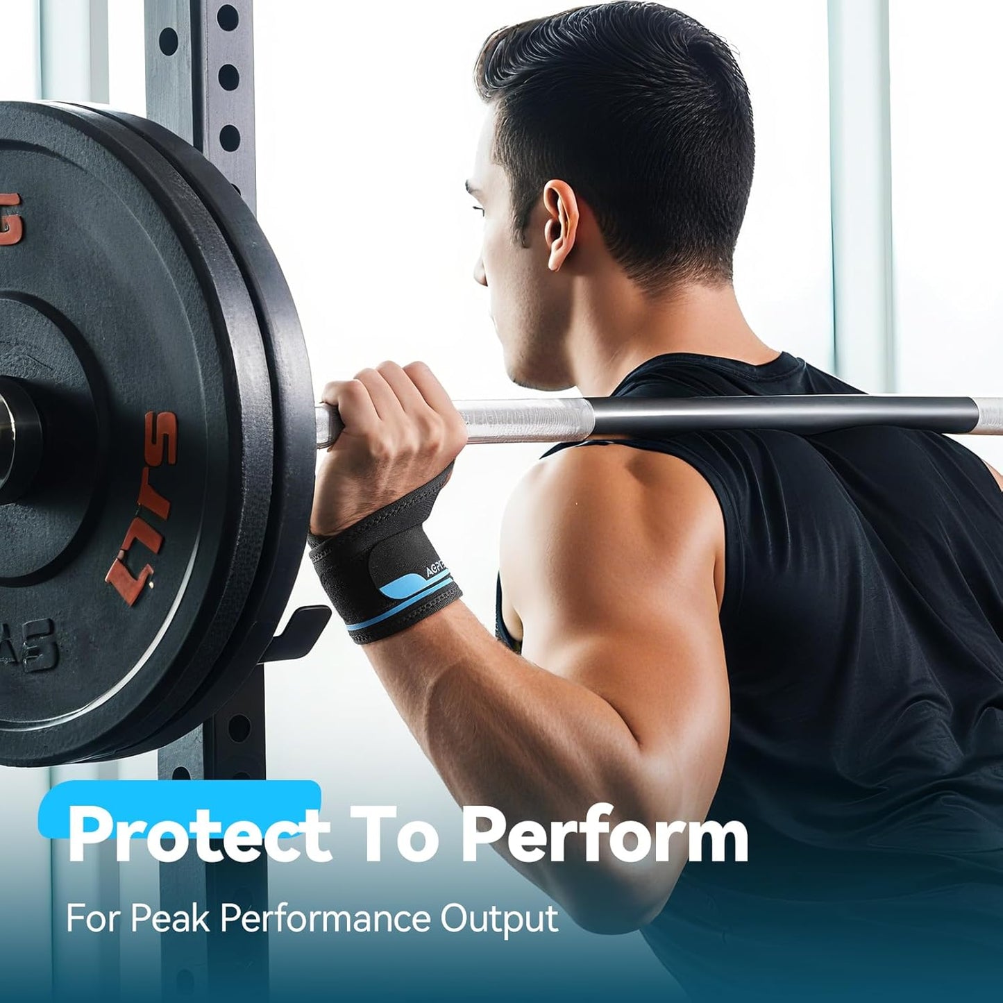 AGPTEK Wrist Hand Brace for Mild Carpal Tunnel Syndrome Arthritis Tendonitis Pain Relief, Adjustable Wrist Support for Weightlifting, Gym, Wrok, Sports, Daily Use- Right Hand