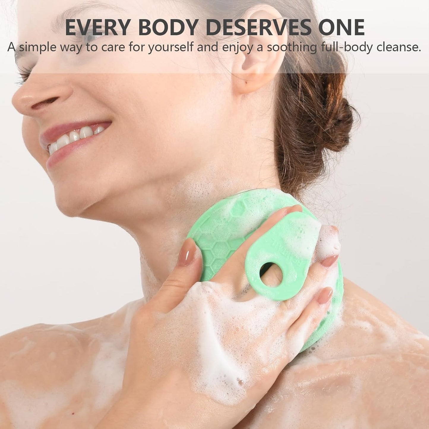 Silicone Body and Face Scrubber Set 5 Pack, BEAUTAIL Shower Bath Scrubber, Gentle Exfoliating Brush for Women Men Sensitive Skin, More Hygienic Than Traditional Loofah, Long Lasting, Black+Pink+Green