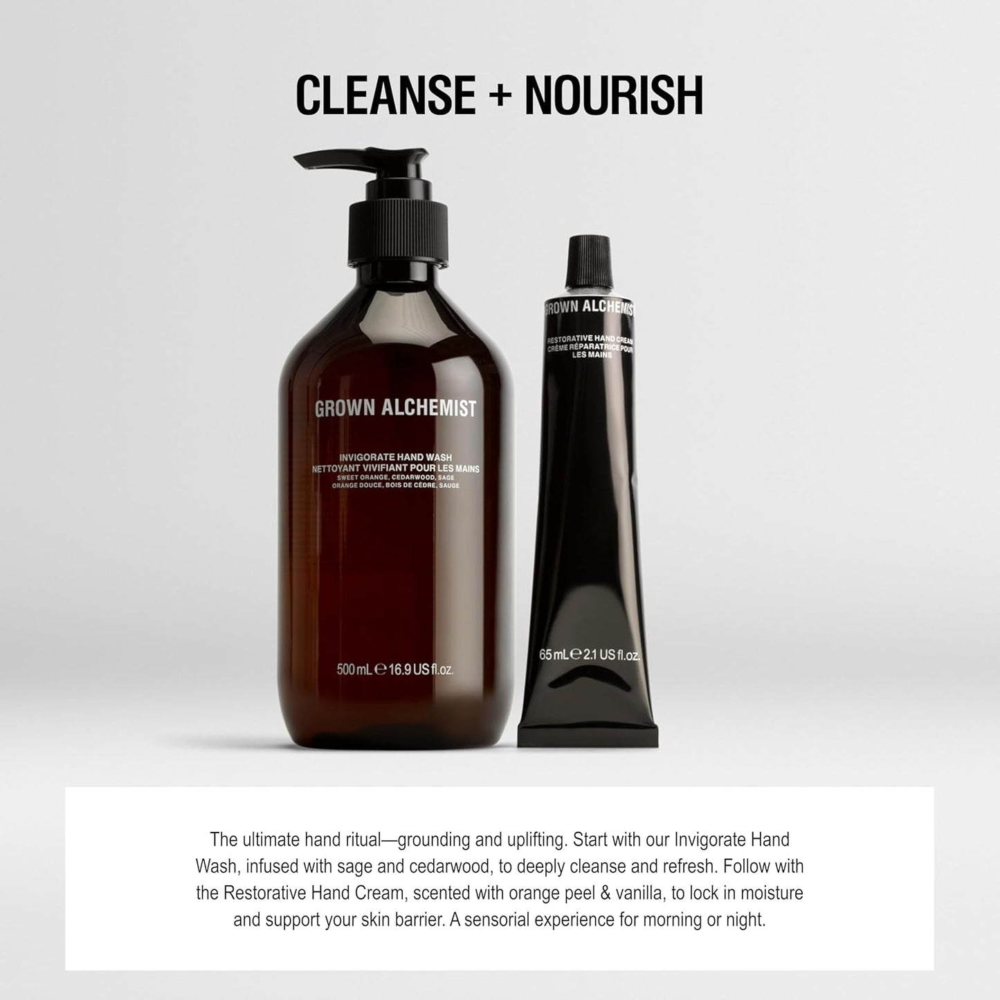 Grown Alchemist Restorative Hand Cream. Vanilla and Orange Peel. Non-Greasy Moisturizer to Nourish and Soften Hands (65ml).