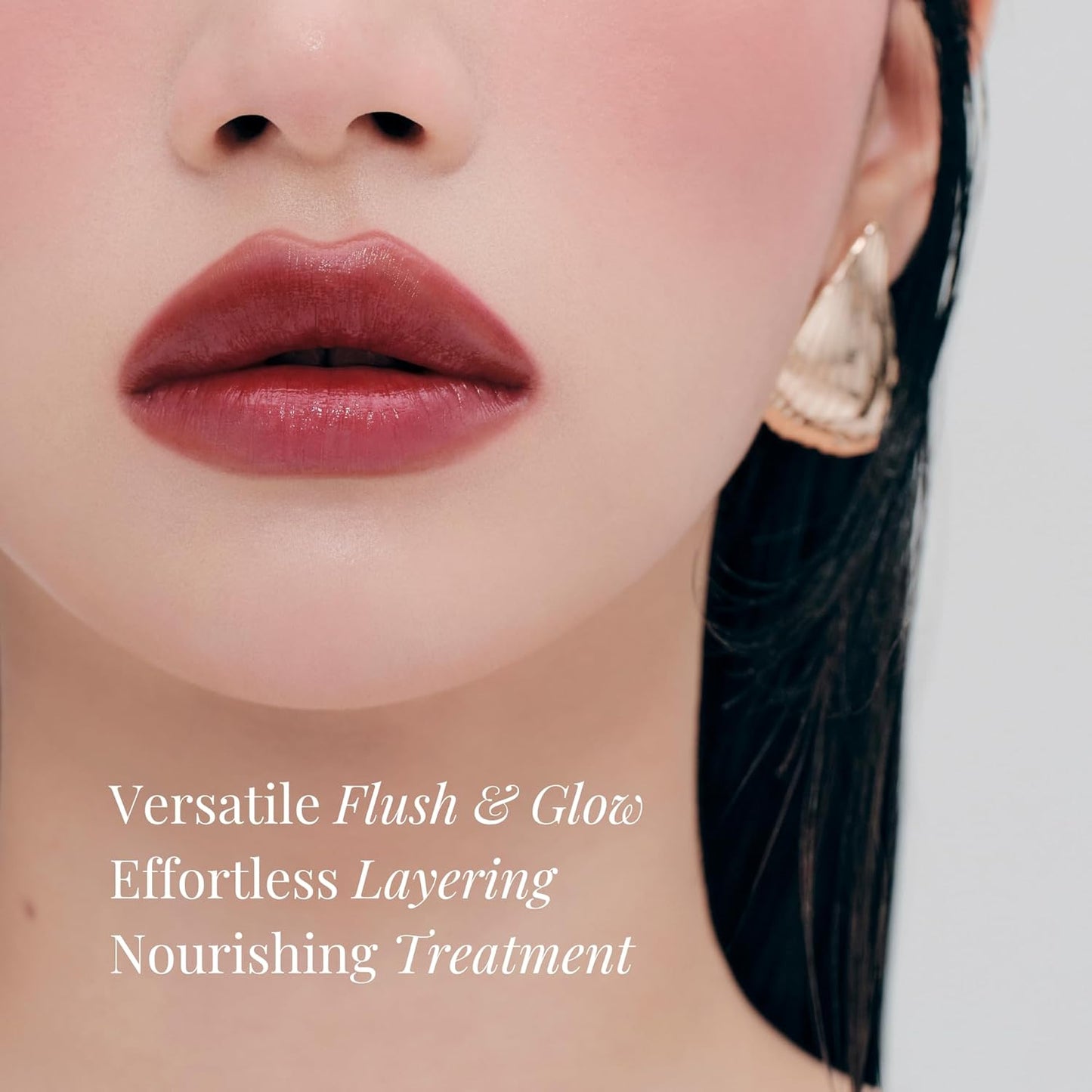 BEIGIC Flush Lip & Cheek Balm - Vegan Buildable & Blendable Multiuse Balm | Natural Flush & Glow | Glowy Blush for Cheeks | Dewy Korean Make Up Cream Blush | 02 Appeal - Mauve Plum, 0.14 fl.oz