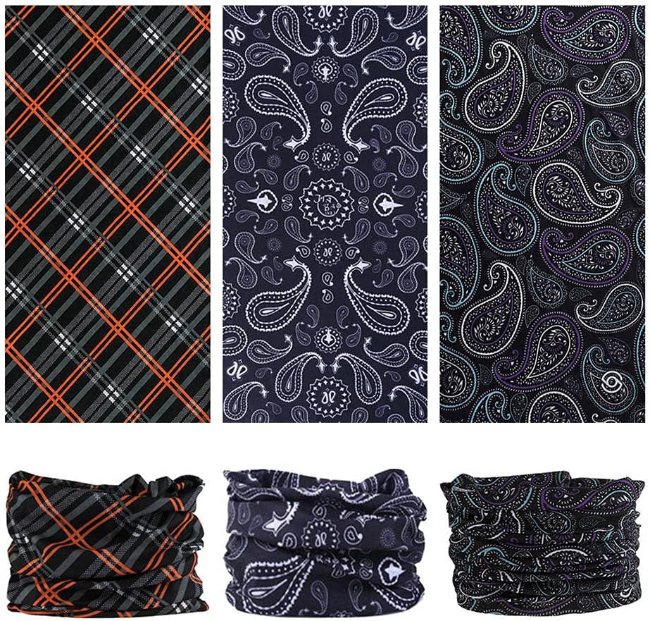 Headband Neck Gaiter Head Wrap Headwear Face Mask Magic Scarf Bandana for Men and Women