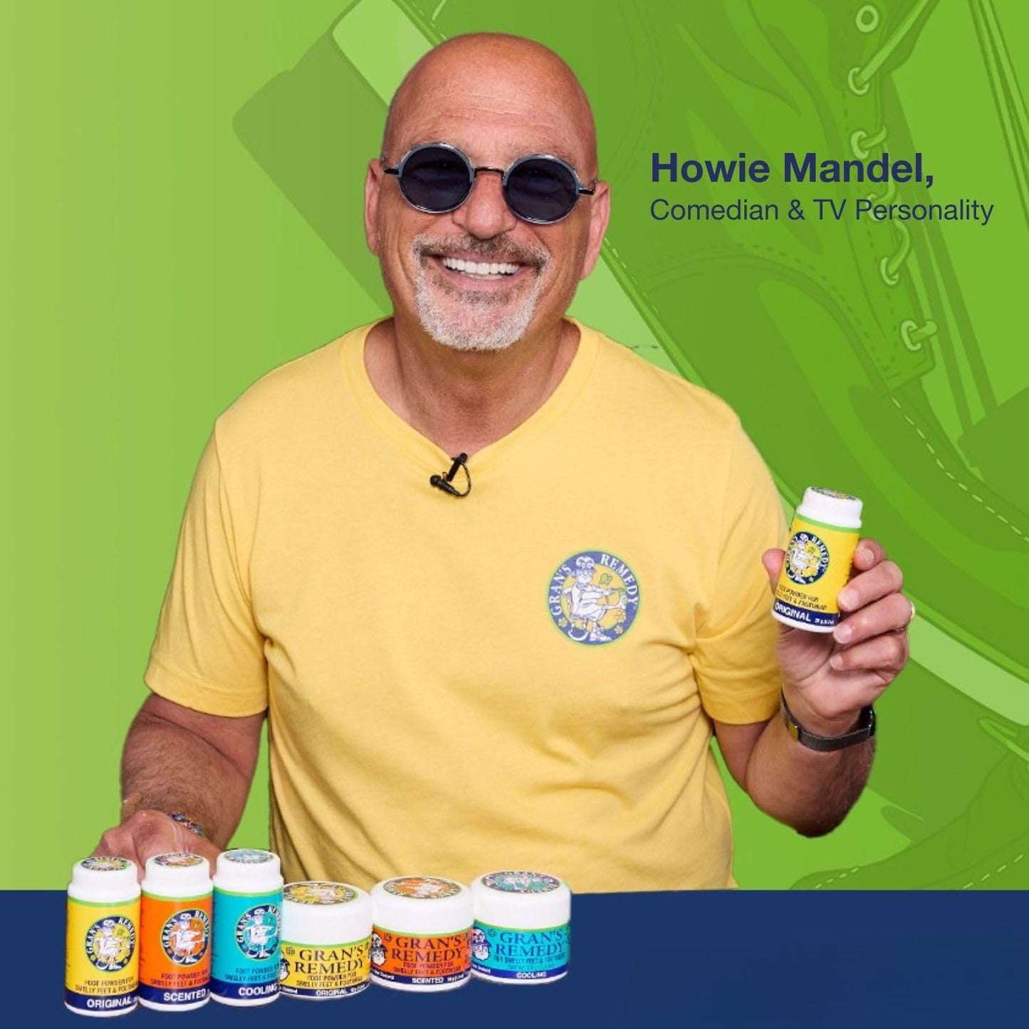 Gran's Remedy Cooling Foot and Shoe Deodorizer Powder - Effective Odor Eliminator - Moisture Absorbing Travel Size Foot Powder - Soothing Relief for Shoes and Feet