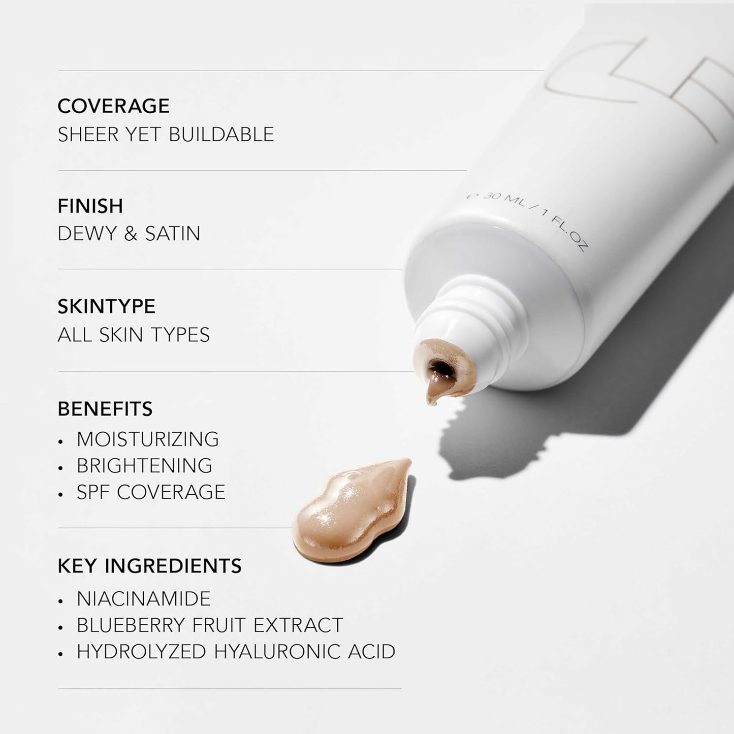 CLE Cosmetics CCC Cream (Warm Medium 303 / SPF 50) - Color Correcting With Sunscreen - Lightweight, Hydrating Foundation - BB & CC Hybrid - Light to Medium Coverage - 1 fl oz