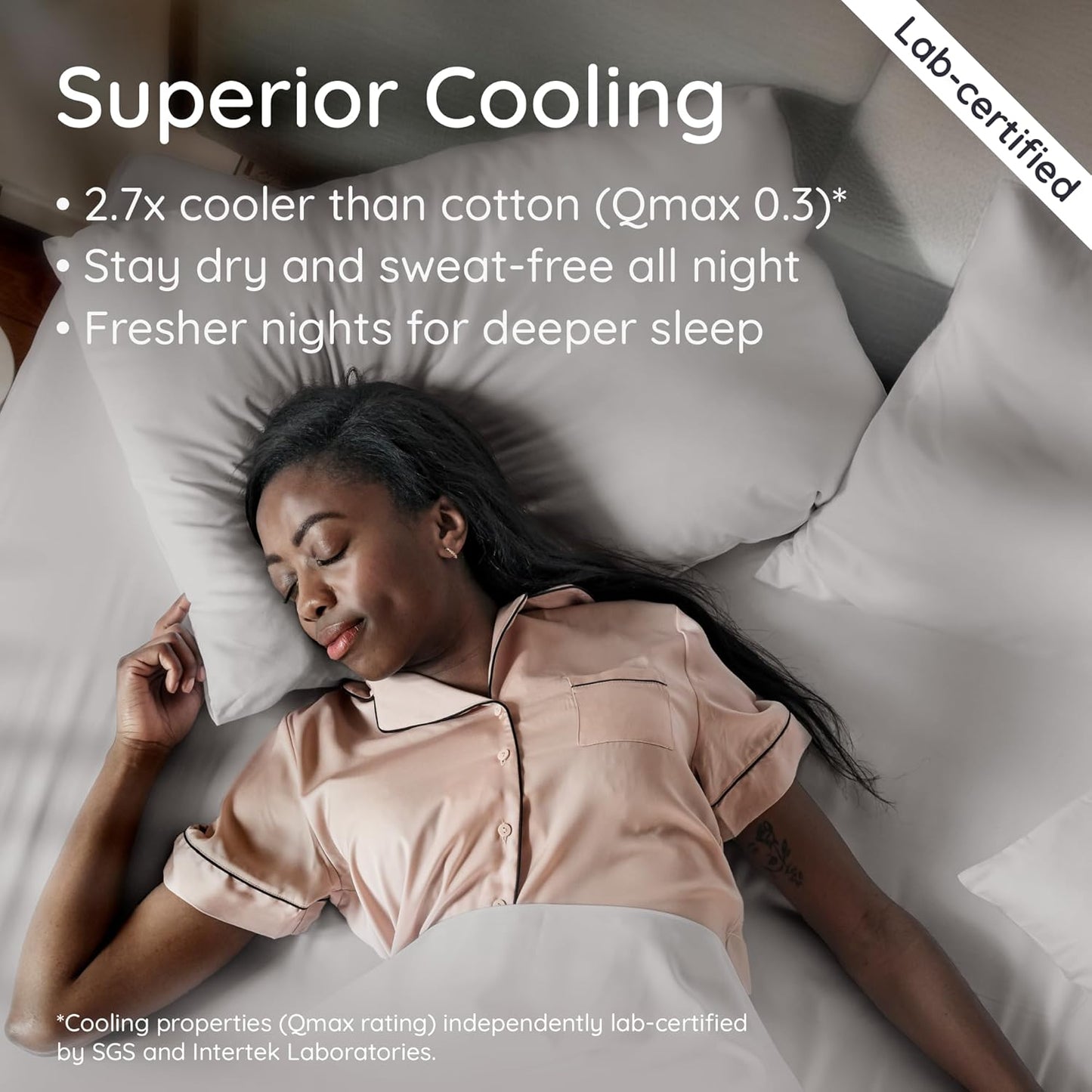 Bambaw 100% Viscose Derived from Bamboo Pillowcases Standard Size – Set of 2 Cooling Pillow Cases Standard Size, Super Soft Pillow Cases with Envelope Closure, Anti Acne Pillow Case (Moonlight Gray)