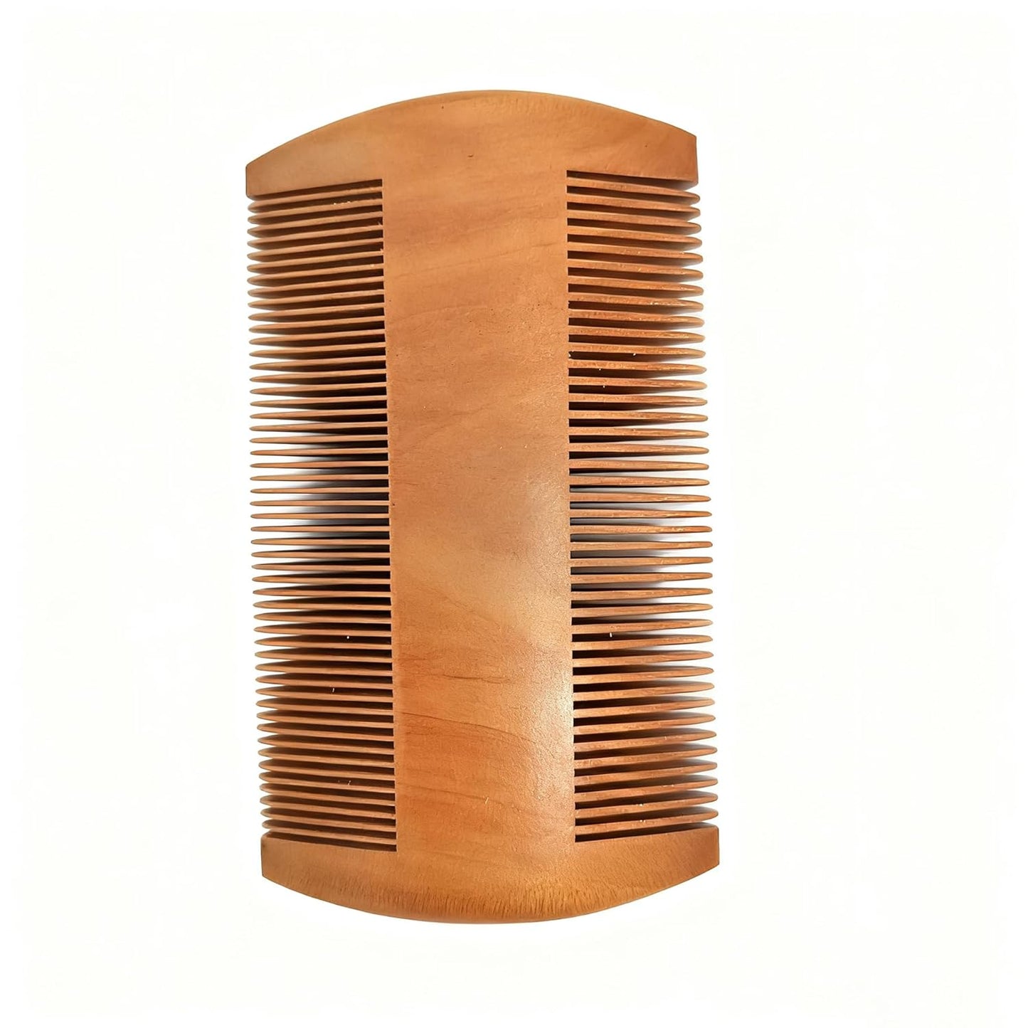 Wooden Beard Comb - Fine & Coarse Teeth, Perfect for Balms & Oils - Pocket-sized Comb for Beards & Mustaches