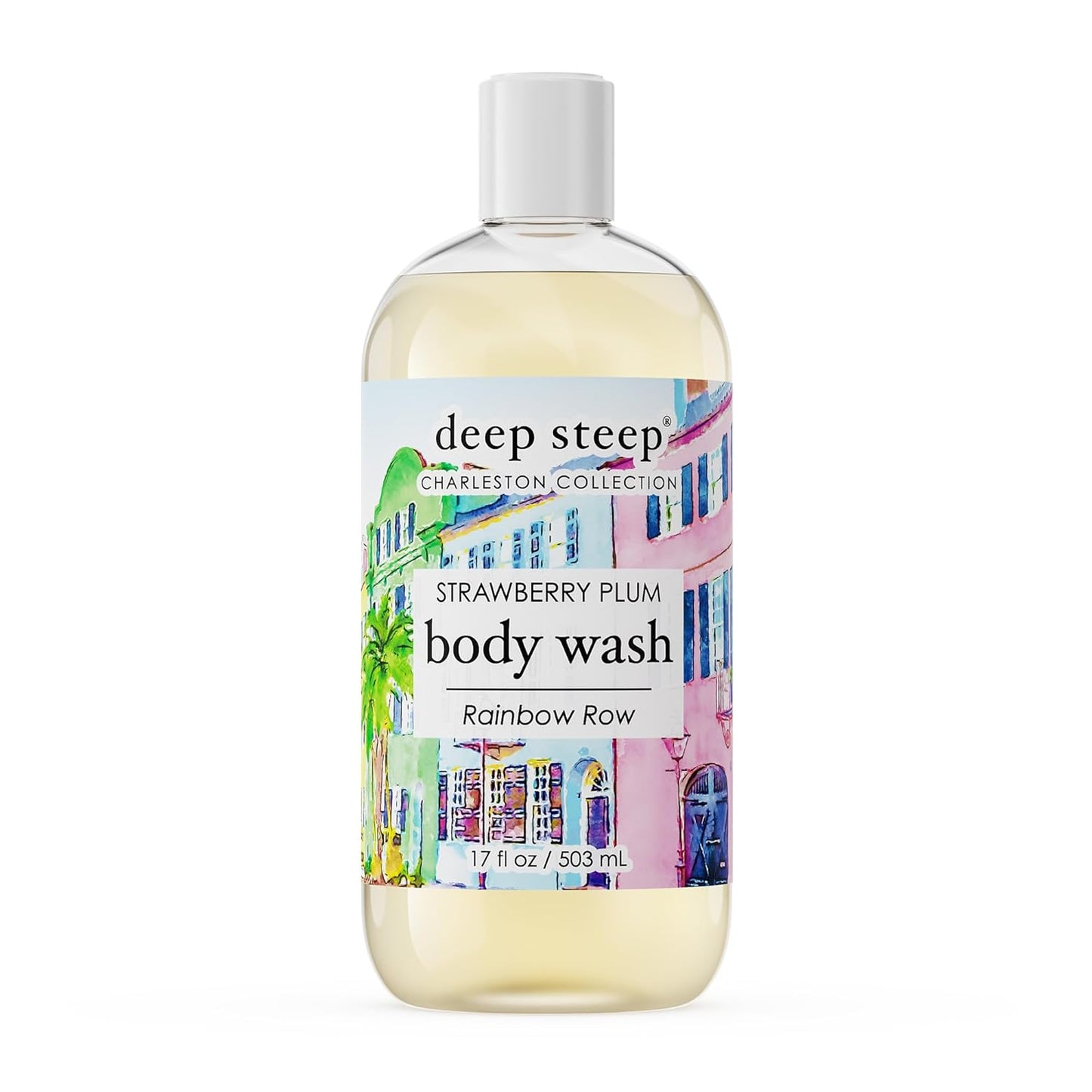 Deep Steep Body Wash, Strawberry Plum (Rainbow Row), 17 oz – Hydrating Shower Gel with Hyaluronic Acid, Shea Butter, Aloe Vera & Argan Oil – Vegan, Clean Beauty, Clean & Refreshed Skin