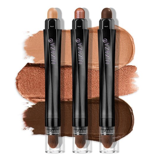 Coral Island Eyeshadow Stick 3PCS Makeup Set, Metallic Shimmer Matte Cream Eye Shadow Eyeliner Brightener Pencil Crayon - J2 Coral Island