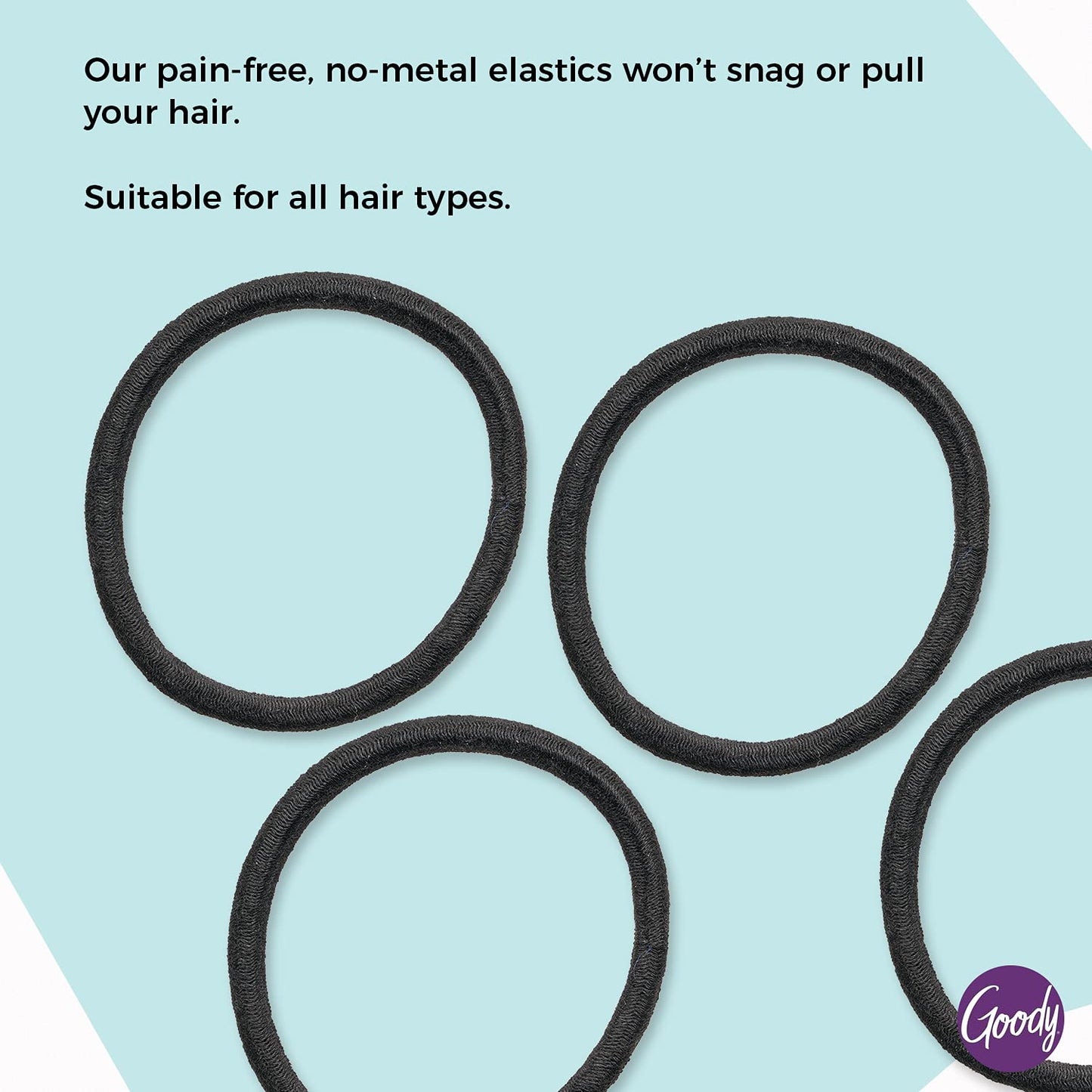 Goody Ouchless Hair Elastics – No Pull, No Breakage, Tangle-Free Hold for Thick, Curly, Coily & Textured Hair – 30 Count, Rainbow, Long-Lasting Ponytail Holders for Women & Men