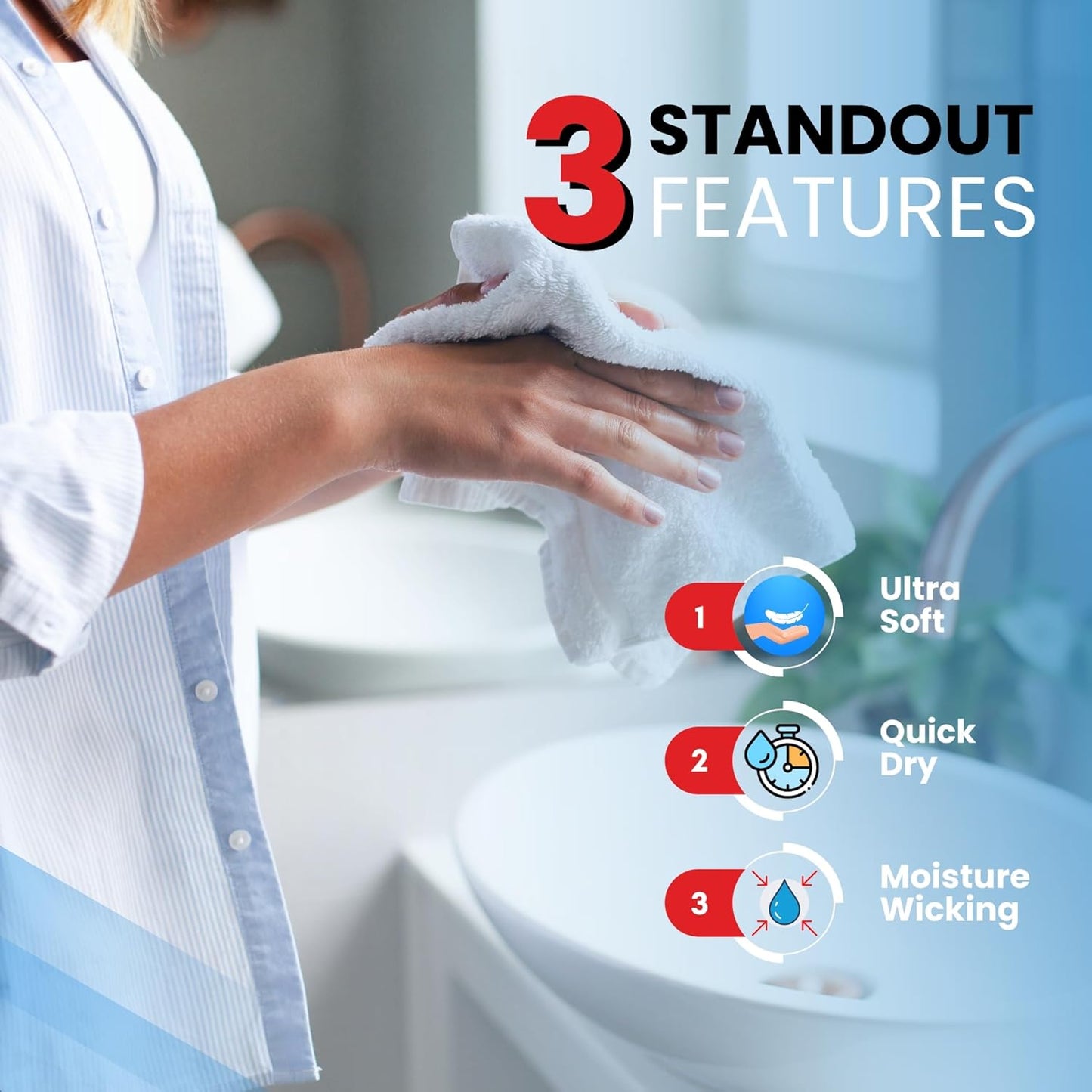 Infinitee Xclusives Luxury Wash Cloths for Showering [13x13] – 100% Cotton Washcloths [Pack of 12], Soft and Absorbent Face Towels for Bathroom Wash Clothes, Gym, and Spa (Burgundy)