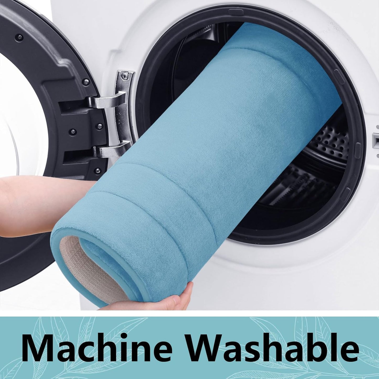 Arotive Memory Foam Bathroom Rug Mat 30x20, Ultra Soft and Absorbent Bath Mat, Machine Wash Dry, Comfortable Bath Rug Carpet for Bathroom Floor, Tub and Shower, Blue