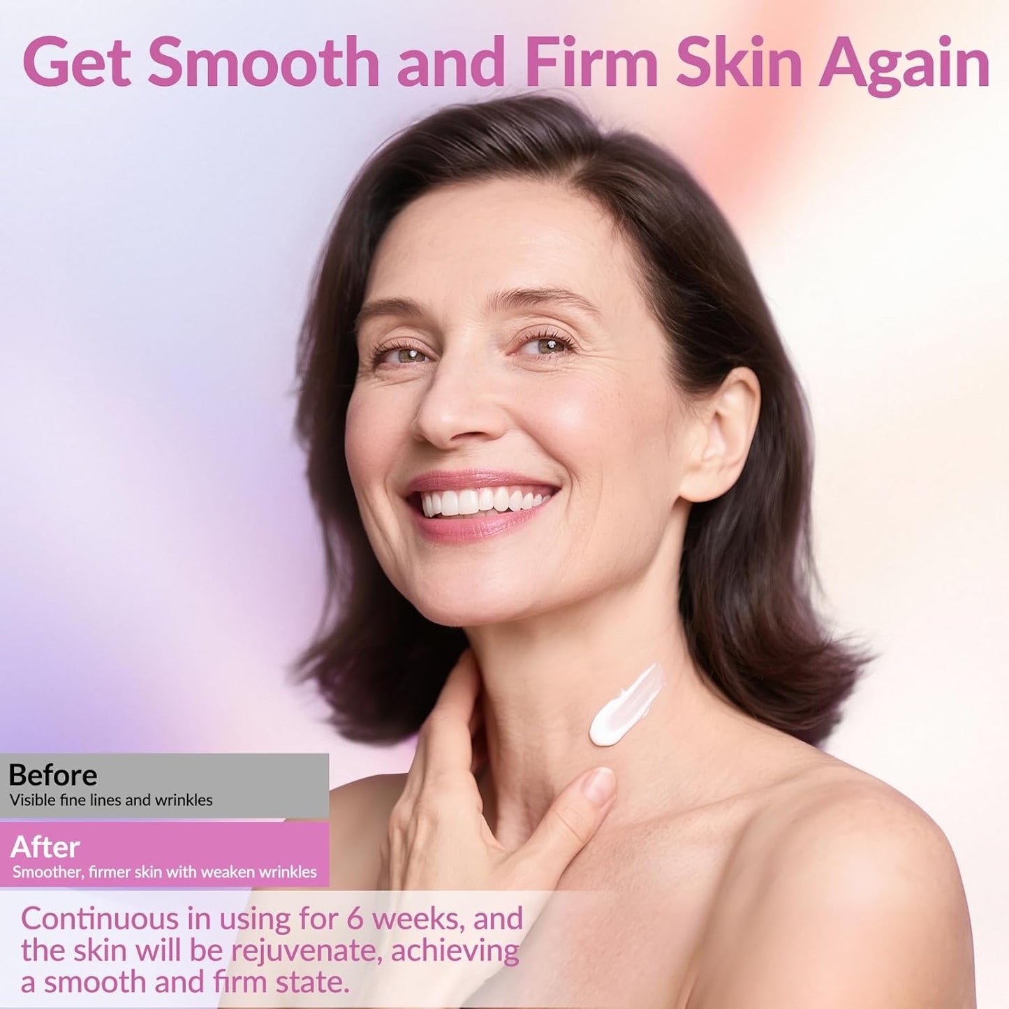 Neck Firming Creams for Tightening and Firming, Moisturizer Face Cream with Collagen, Hyaluronic Acid, Day & Night Anti-Aging Skin Tightening Cream for Neck, Décolleté & Face – 1.7Fl Oz