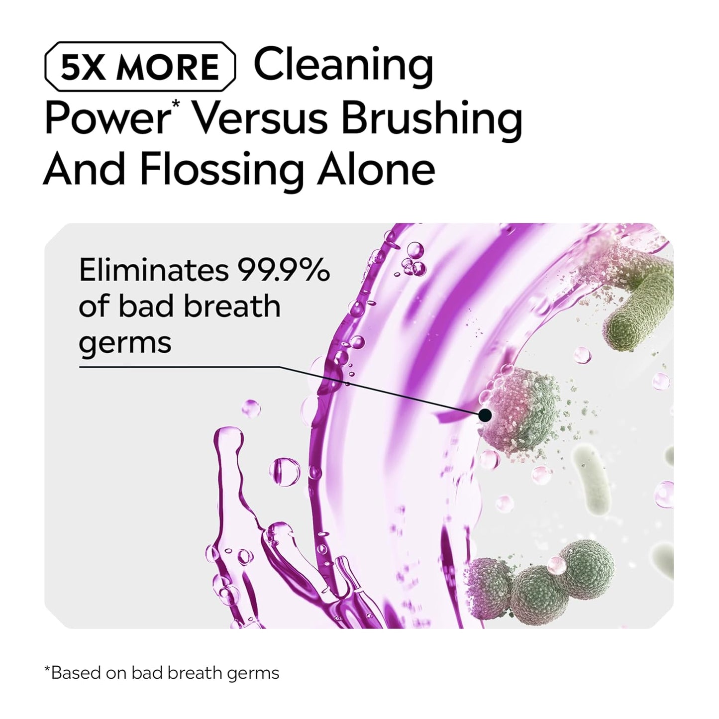 Listerine Total Care Alcohol-Free Anticavity Fluoride Mouthwash, 6 Benefit Oral Rinse to Help Kill 99.9% of Germs That Cause Bad Breath, Strengthen Enamel, Fresh Mint Flavor, 1 L