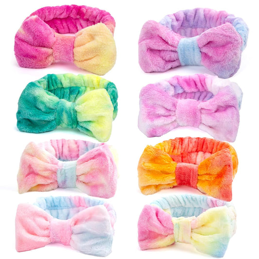 Shindel 8PCS Spa Headbands Set, Makeup Skincare Headbands fo Washing Face, Ultra Soft Absorbent Beauty Hair Bands, for Women Teen Girls