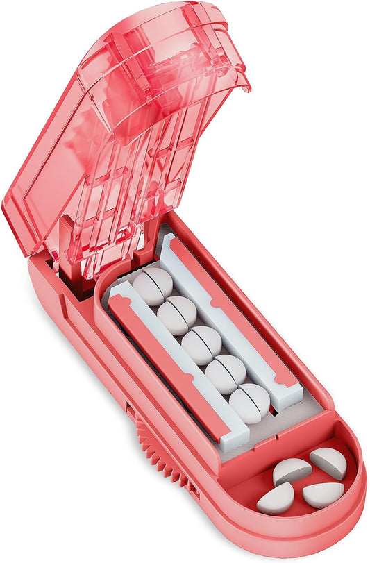DEPAD Adjustable Pill Cutters Splitter for Small and Tiny Pills with Accurate Alignment, Pill Cutters for Small or Large Pills with Sharp Safe Blade