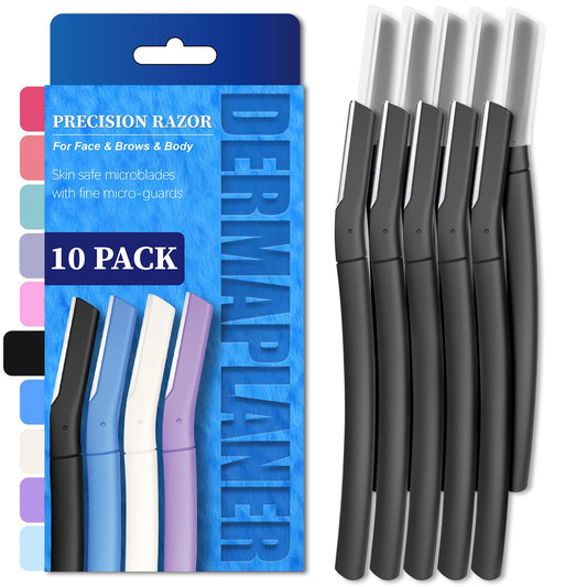 Precision Dermaplane Razor, Face Razors for Women and Men, Eyebrow Razor, Dermaplaning Tool, Peach Fuzz Remover, Skin-friendly Microblades with Protective Cap