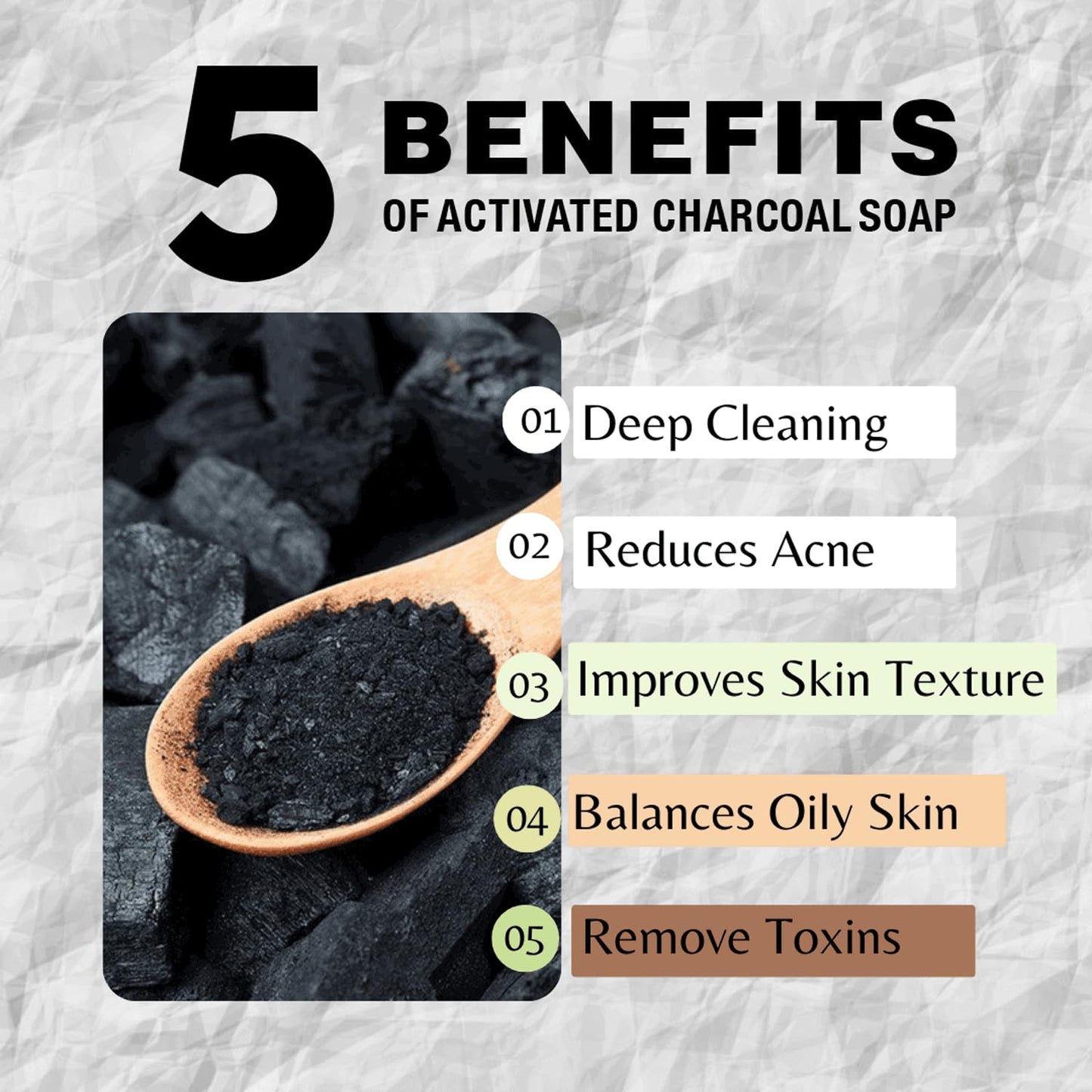 One With Nature Dead Sea Soap 7oz Variety 3Pk-Dead Sea Mud, Activated Charcoal, and Dead Sea Salt-Detoxifying and Exfoliating Soap Bars with Dead Sea Salt for Face & Body, for Men & Women