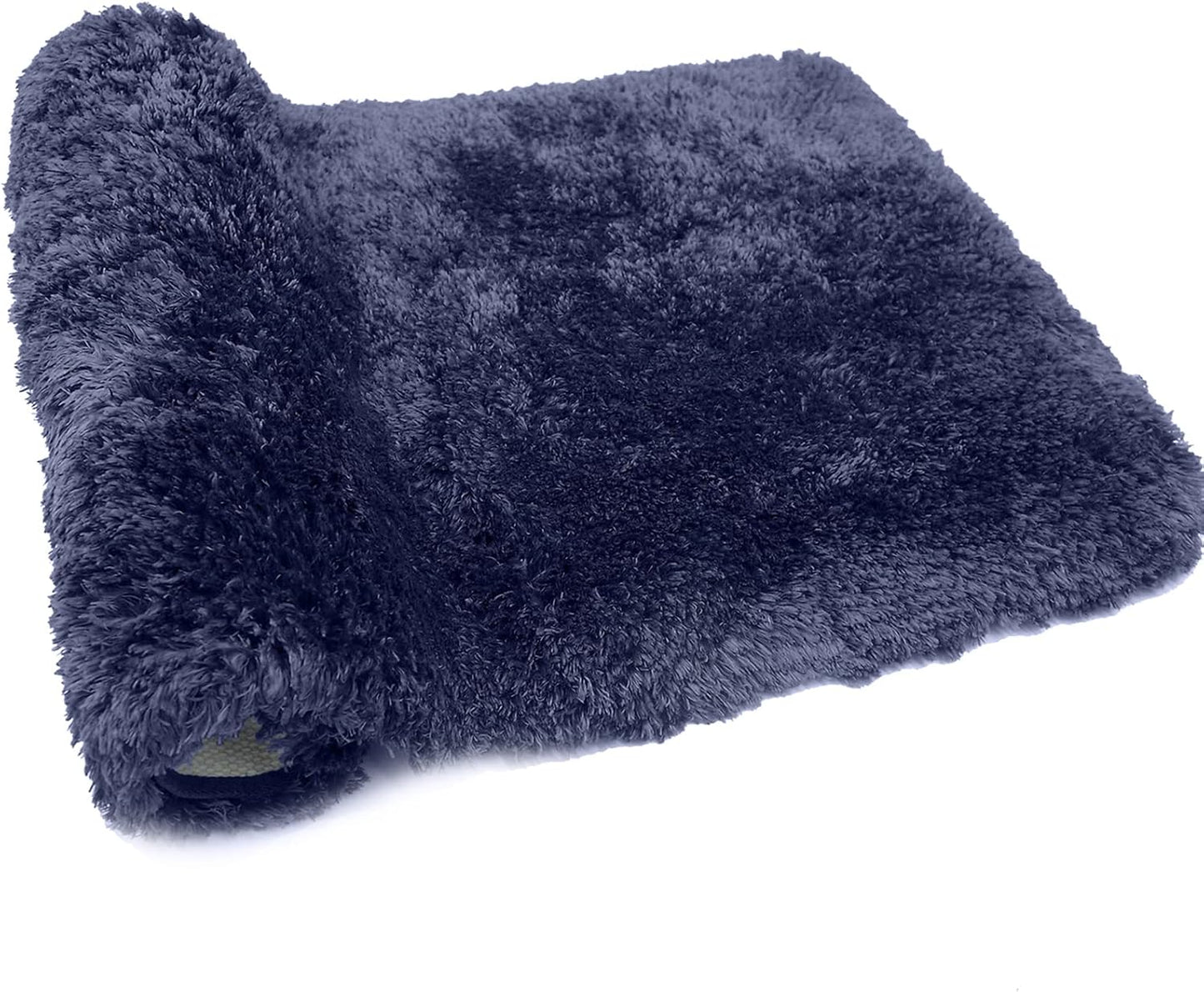 FIFU Bathroom Rugs 24" W x 36" L, Bath Mat for Bathroom, Bedroom, Laundry Room & Kitchen, Non-Slip Rubber Latex Backing, Extra Soft and Absorbent Microfiber Carpet, Machine Washable Rug, Navy Blue
