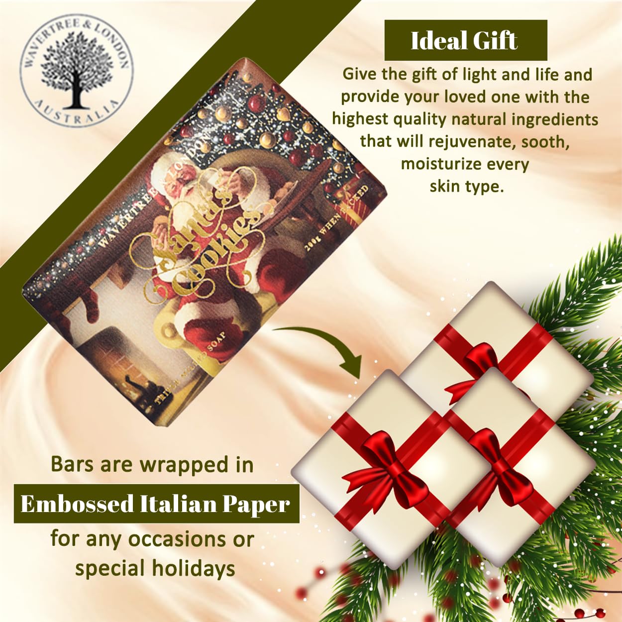 Wavertree & London 8 Bars Assortment - Natural Scented Soap Bars, Floral Assorted 8 Bars Pack, 7oz Moisturizing Natural Soap Bars, French Milled and enriched with Shea Butter