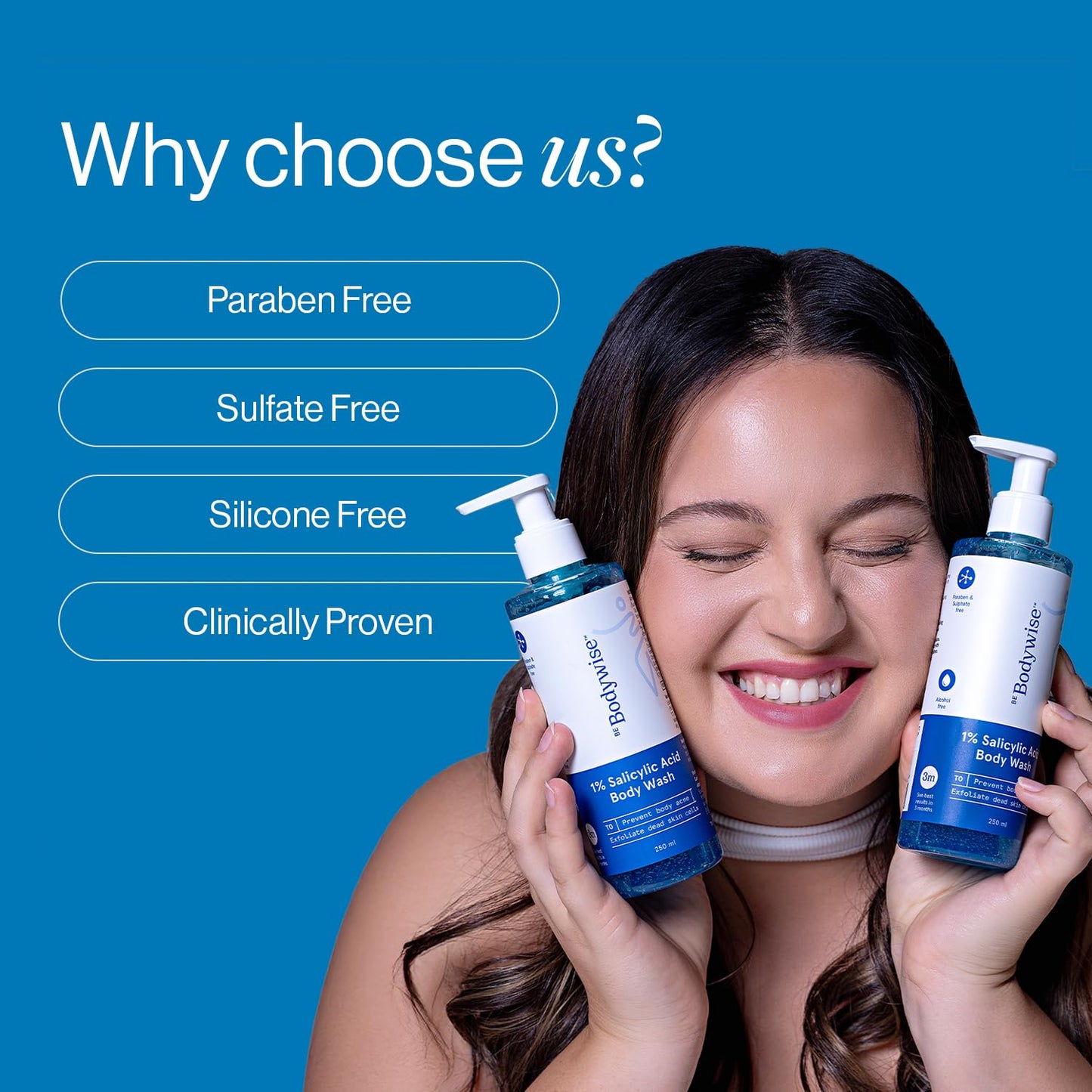 Be Bodywise Body Wash. Prevents Body Acne, Strawberry Skin. Non-Drying, Deep Moisture, Fresh Scent. Paraben Free, Suphate Free. 8.45 Fl Oz