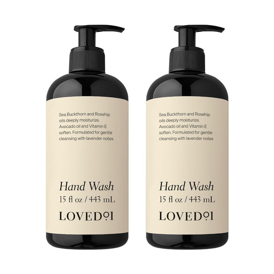 Loved01 Hand Wash, John Legend Skincare, Liquid Hand Soap, Gentle & Hydrating, Cruelty-Free, Formulated with Nourishing Oils & Soft Lavender, 2-Pack (15 oz each)