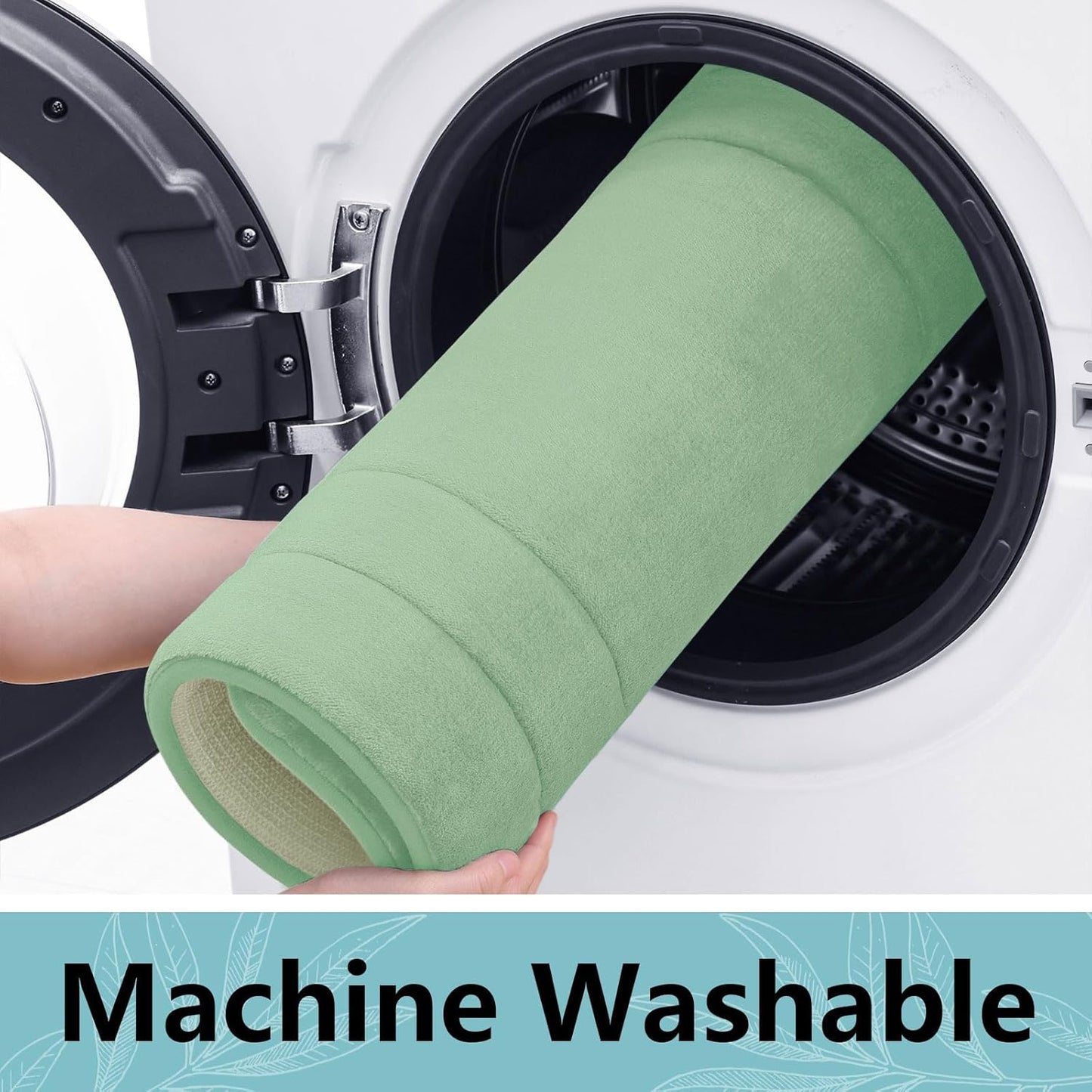 Arotive Memory Foam Bathroom Rug Mat 59x24, Ultra Soft and Absorbent Bath Mat, Machine Wash Dry, Comfortable Bath Rug Carpet for Bathroom Floor, Tub and Shower, Sage Green