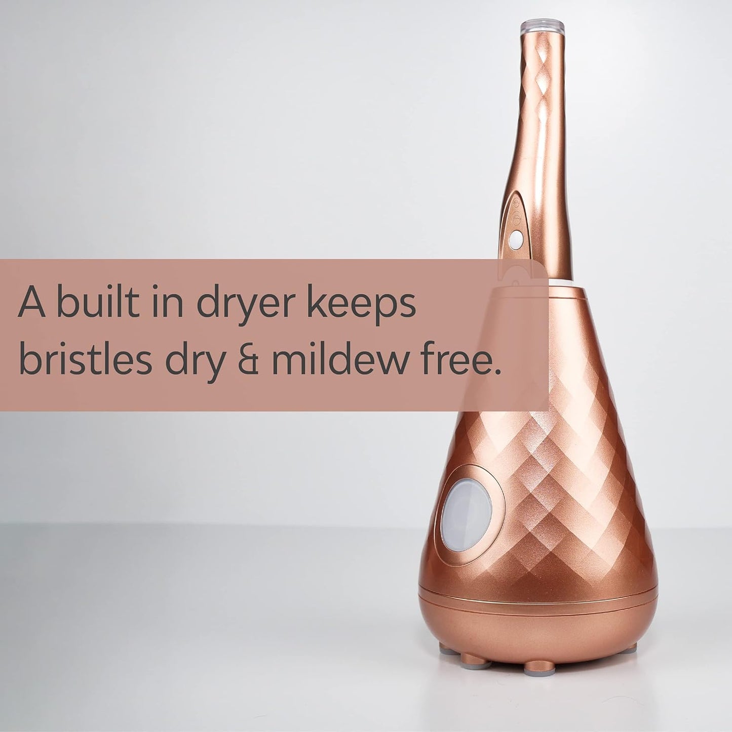 Tao Clean UV Sanitizing Sonic Toothbrush and Cleaning Station, Electric Toothbrush, Dual Speed Setting, Rose Gold