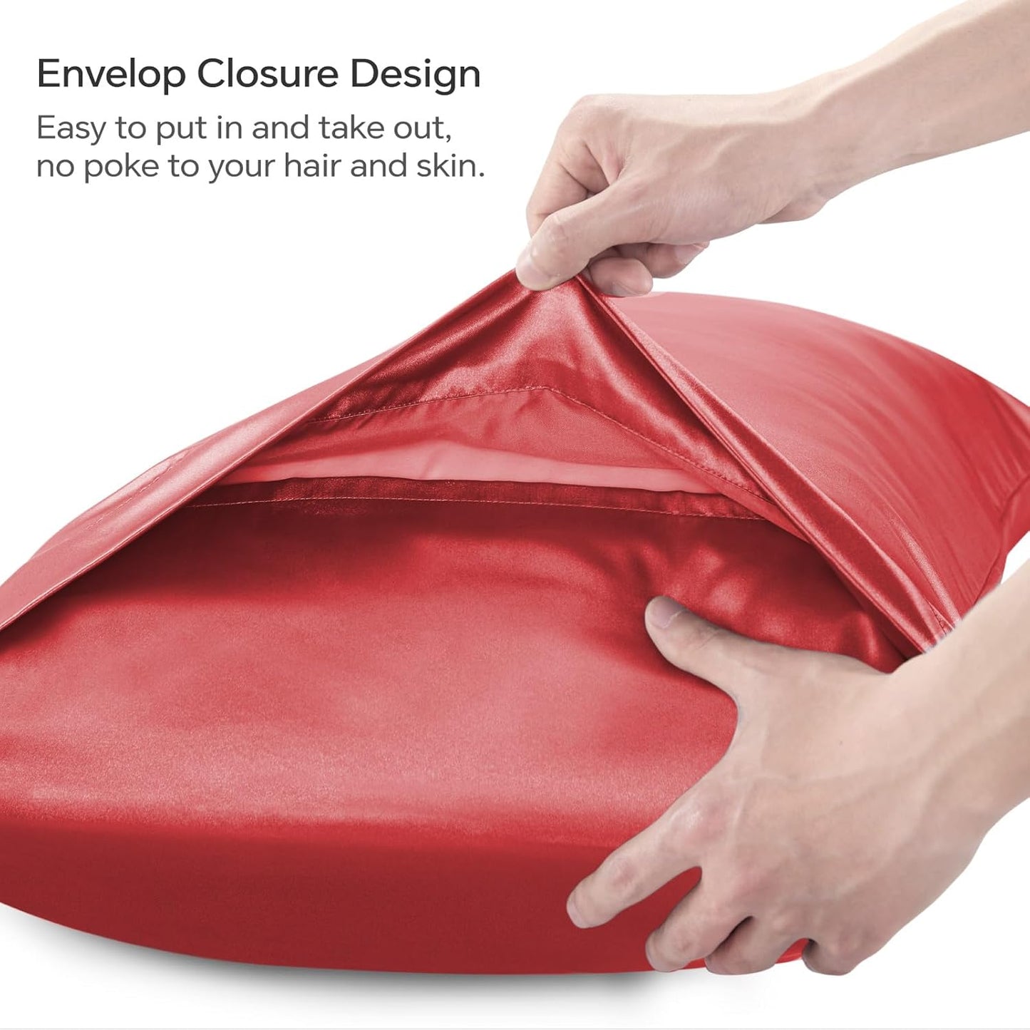 BEDELITE Satin Body Pillow Cover, Super Soft and Cooling Body Pillow Pillowcase for Hair and Skin, Breathable Silky Full Long Pillowcase Cover(20"x54", Baked Apple)