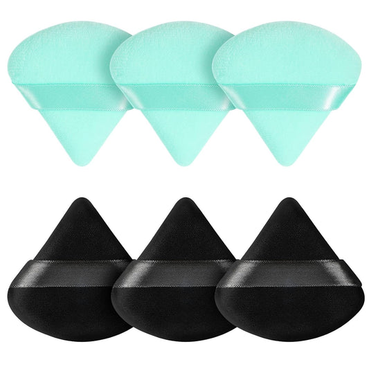 6 Pieces Triangle Powder Puff Soft Makeup Sponge Make Puff for Face Powder Cosmetic Foundation Sponge Makeup Tool